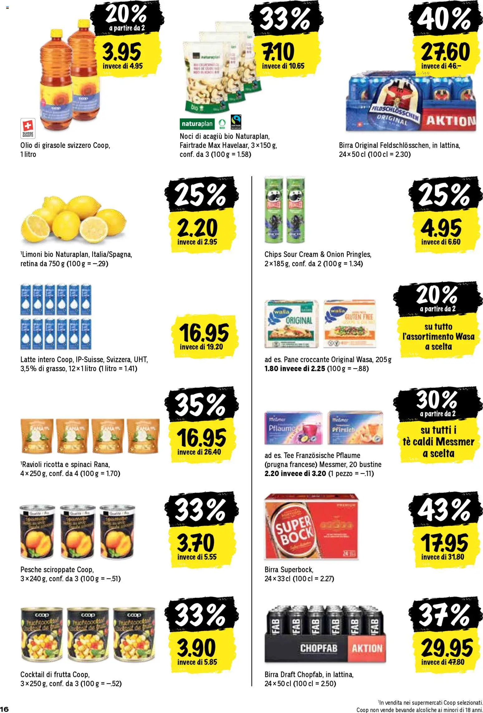 Coop aktionen IT – gültig ab 05.03.2026 | Seite: 16 | Produkte: Pane, Tee, Chips