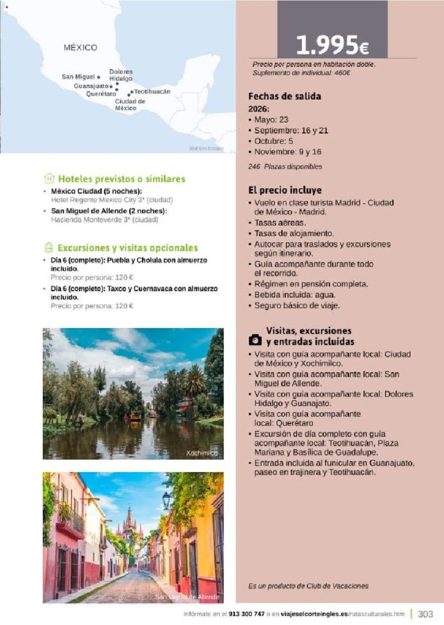 Viajes El Corte Inglés Rutas Culturales de la Comunidad de Madrid │ válido desde el 01.04.2026 | Página: 303