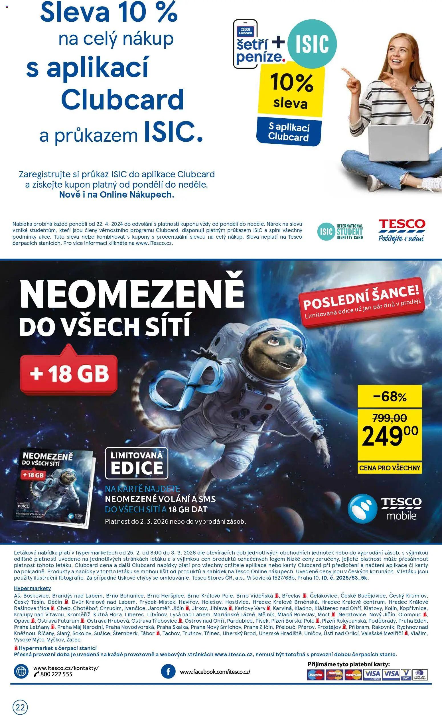 Tesco leták - Hypermarket od 25.02.2026 | Strana: 22 | Produkty: Mošt, Karty, Futurum