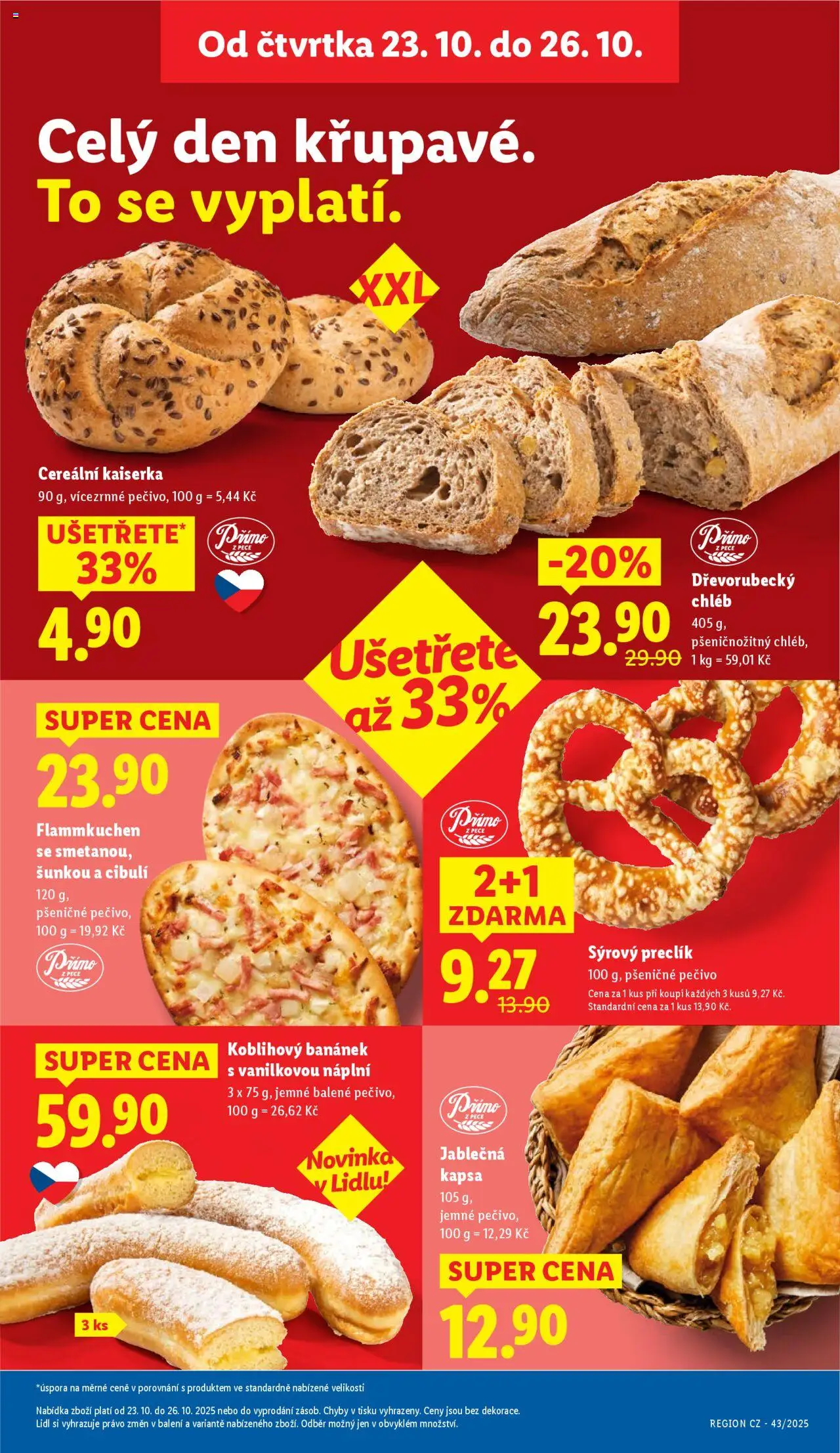 Lidl leták od 23.10.2025 | Strana: 7 | Produkty: Donut, Kaiserka, Chléb, Pečivo