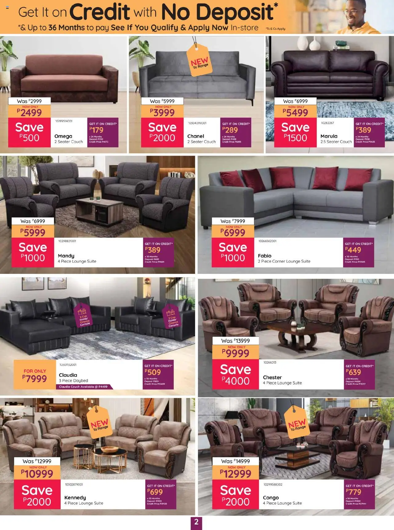 New Bradlows catalogue – valid from 18.09.2025 | Page: 2 | Products: Seater, Couch, Lounge suite