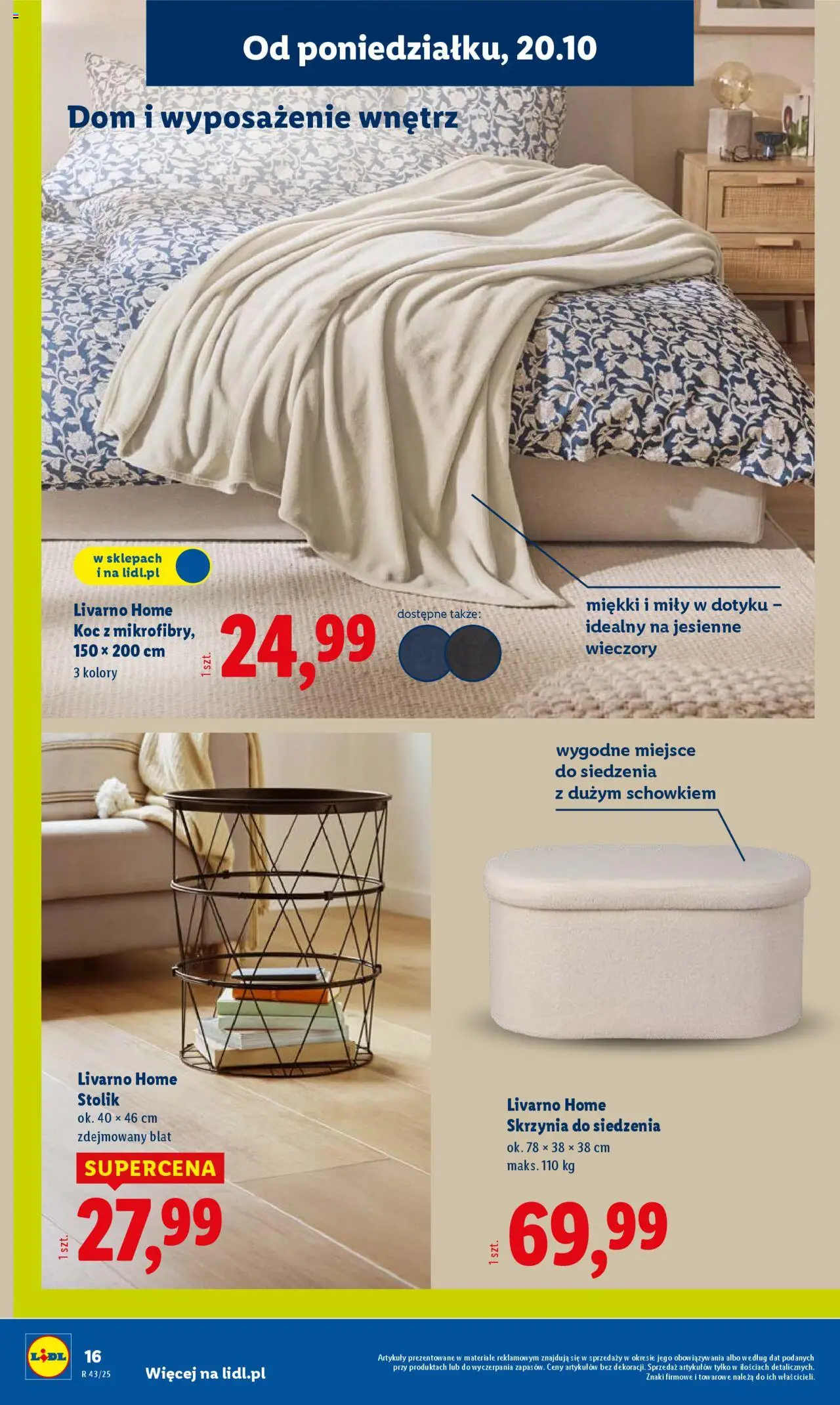 Lidl Katalog od 20.10.2025 | Strona: 20 | Produkty: Koc
