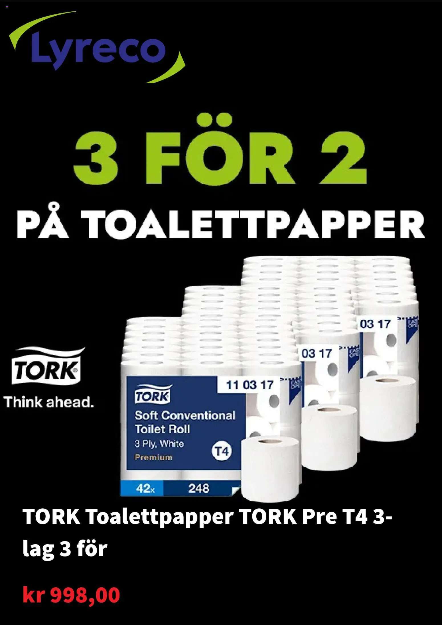 Lyreco reklamblad aktuell från 24.11.2025 | Sida: 2 | Produkter: Toalettpapper