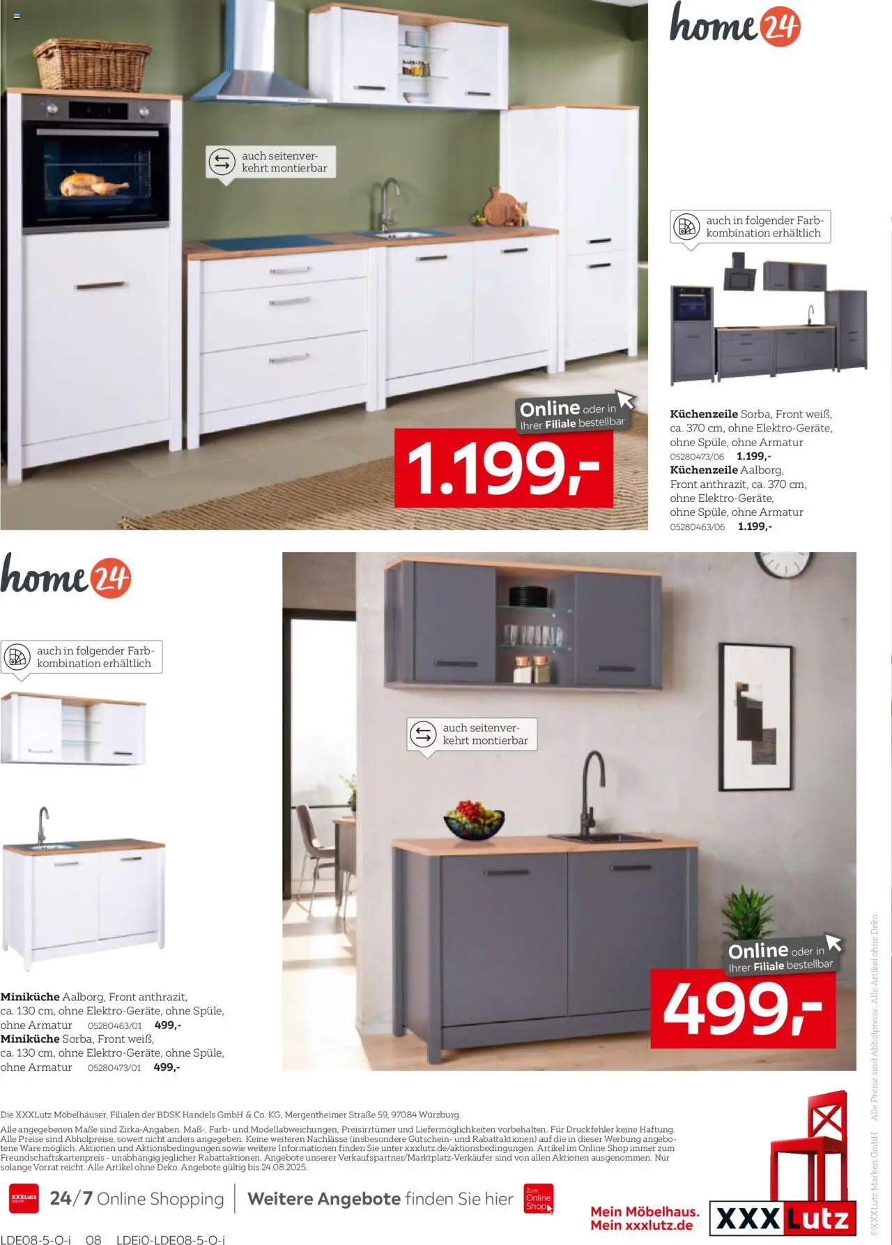 XXXL Lutz Nr. 1 bei Küchen - gültig ab dem 11.08.2025 | Seite: 8 | Produkte: Küchenzeile, Armatur