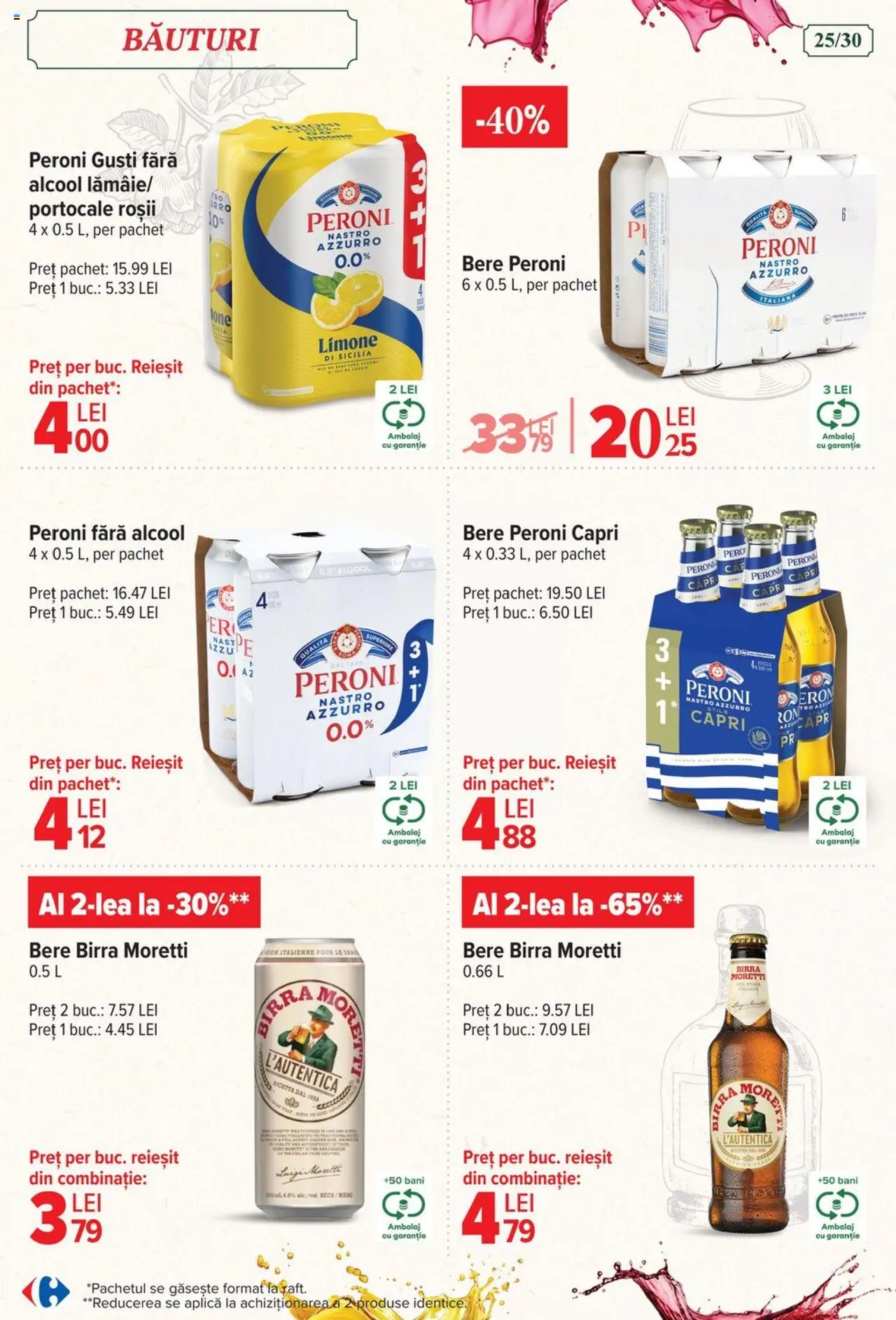Carrefour catalog - Italian weeks – valabil de la 06.08.2025 | Pagină: 25 | Produse: Bere, Portocale, Roșii