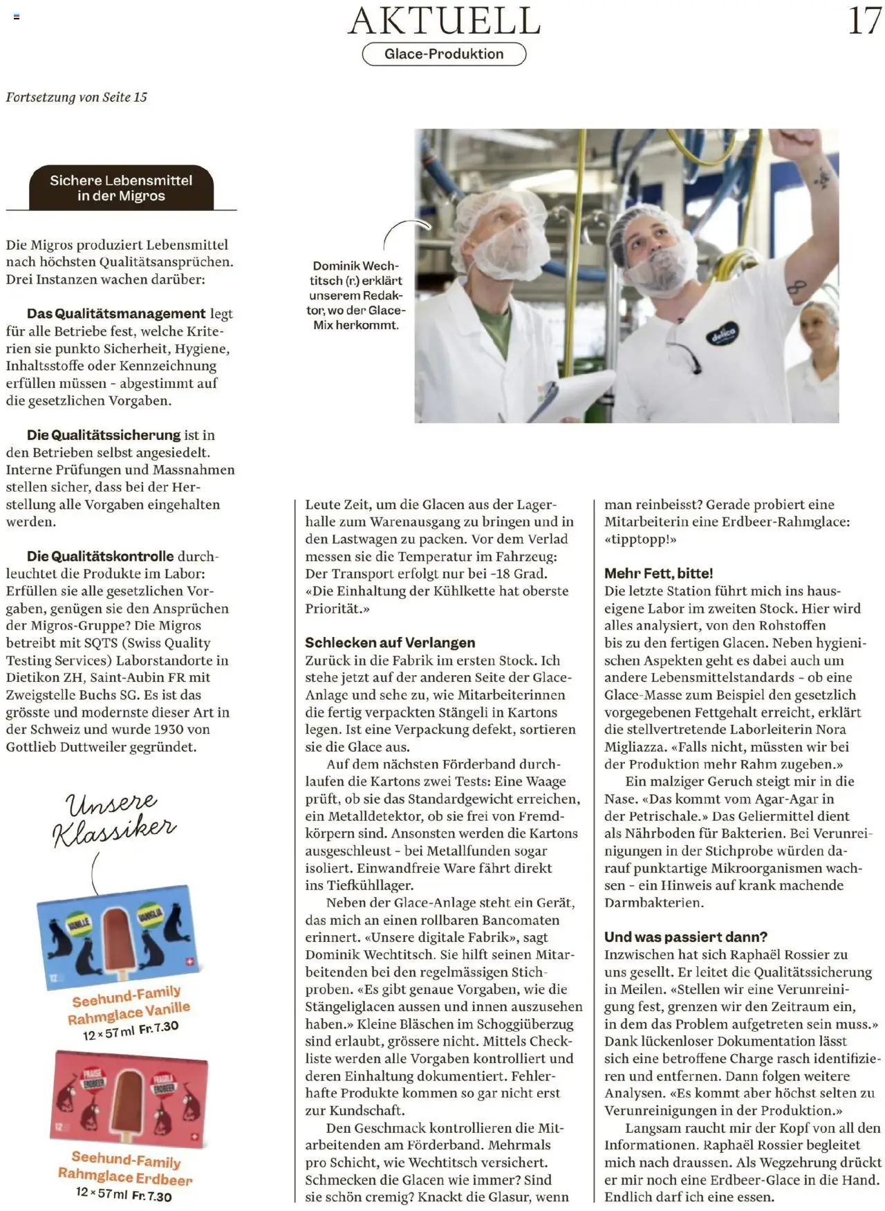 Migros - Magazin ab 12.08.2025 | Seite: 17 | Produkte: Glace