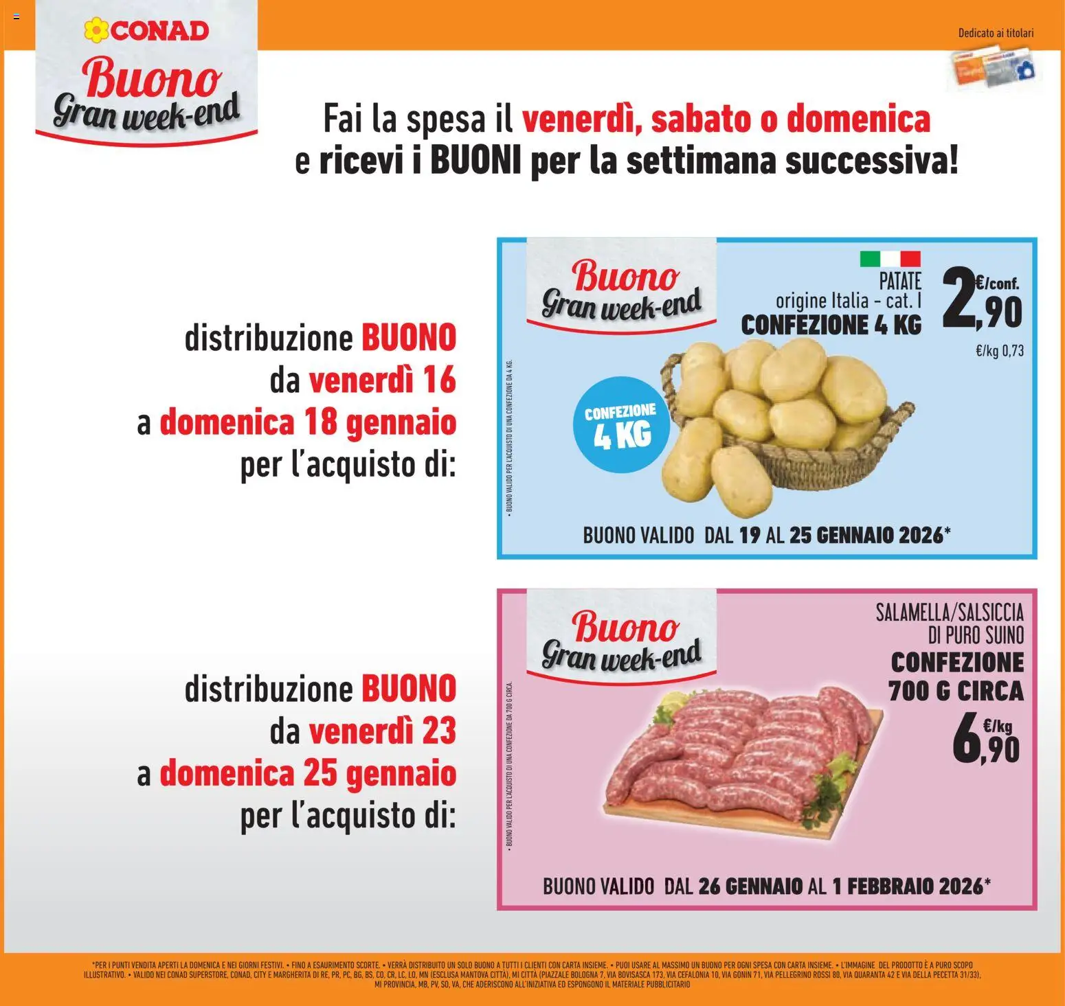 Volantino Conad del 14.01.2026 | Pagina: 36 | Prodotti: Patate, Suino