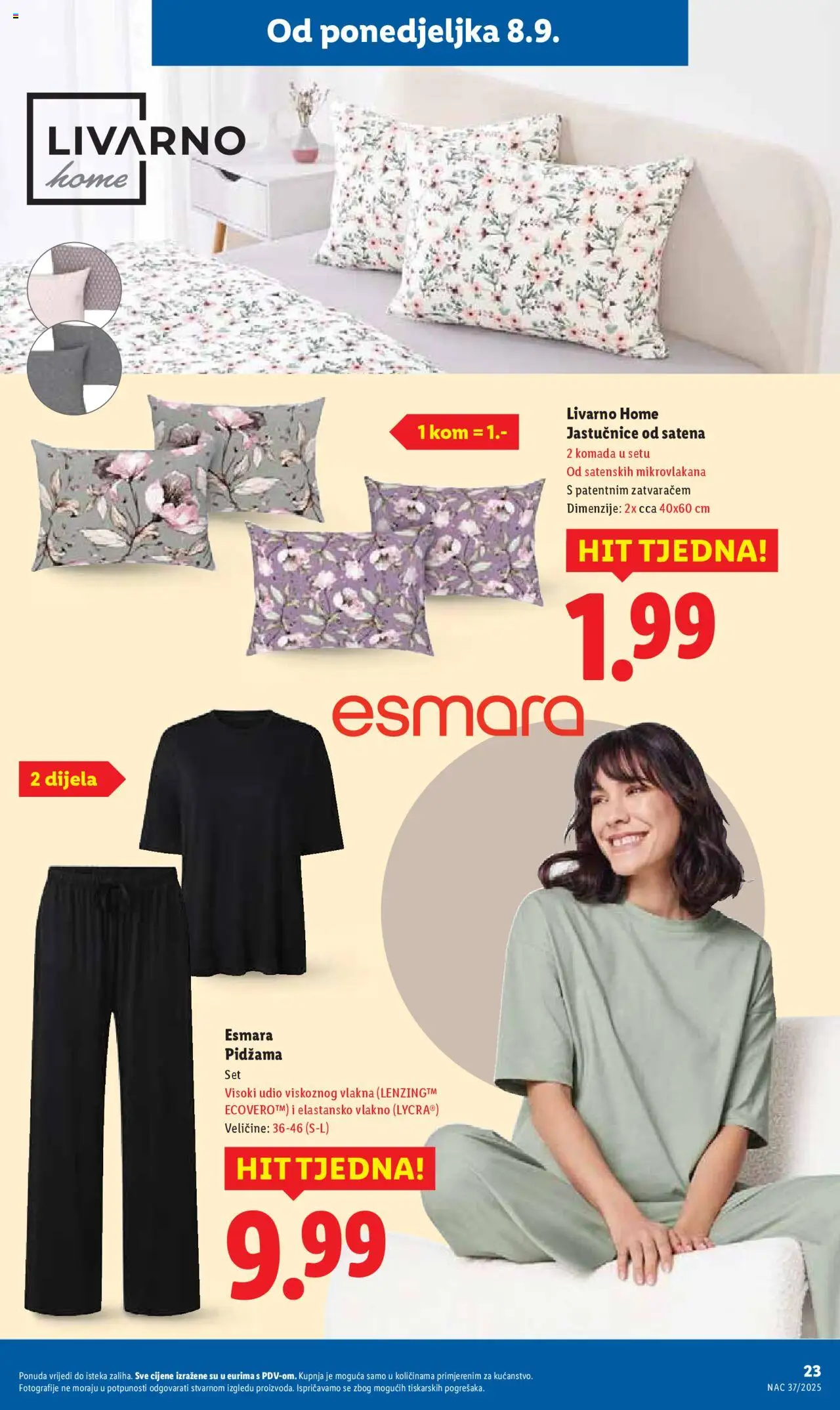 Lidl katalog | vrijedi od 08.09.2025 | Stranica: 23 | Proizvodi: Pidžama