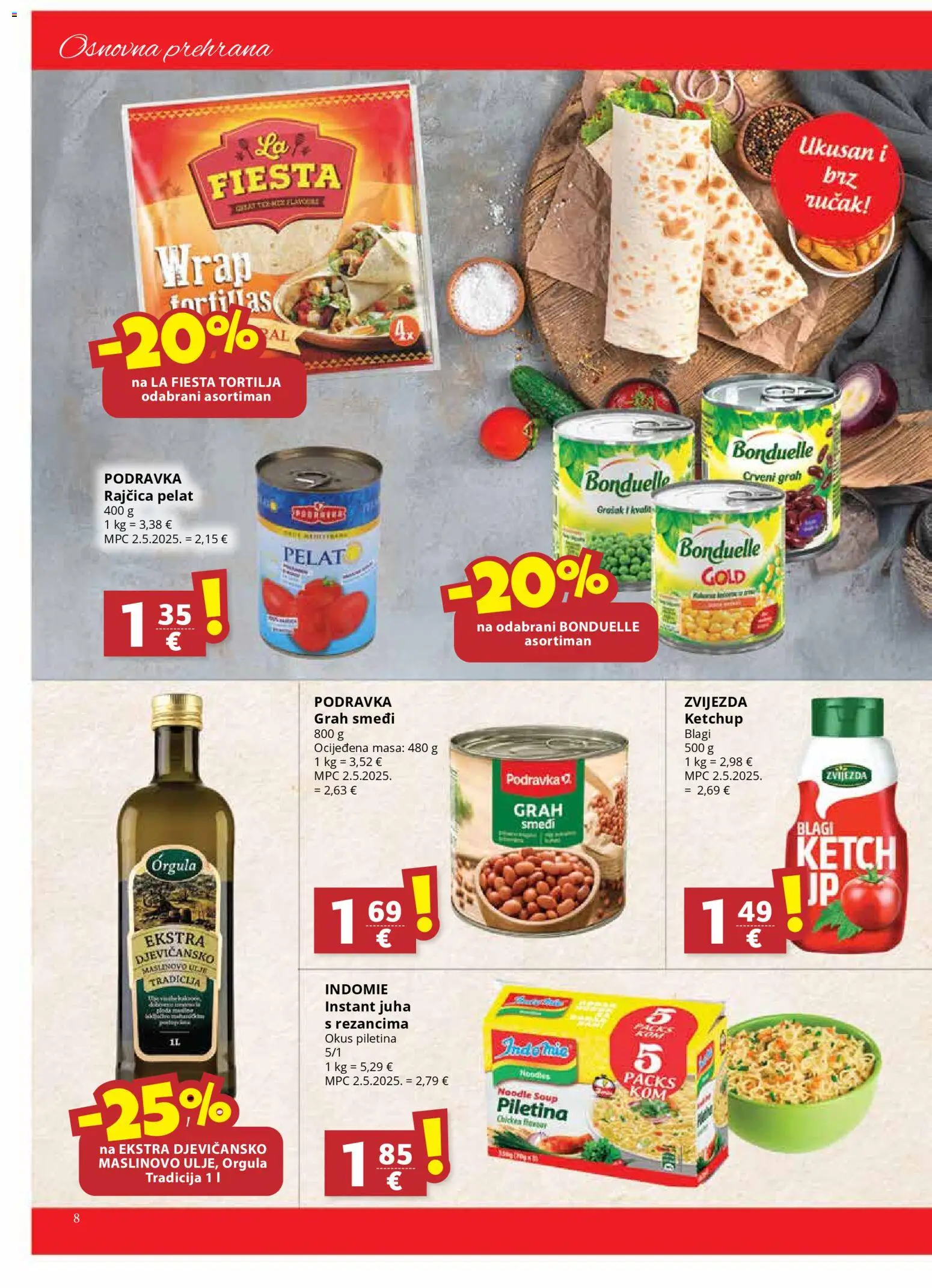 Ribola katalog | vrijedi od 22.10.2025 | Stranica: 8 | Proizvodi: Podravka, Piletina, Grašak, Rajčica