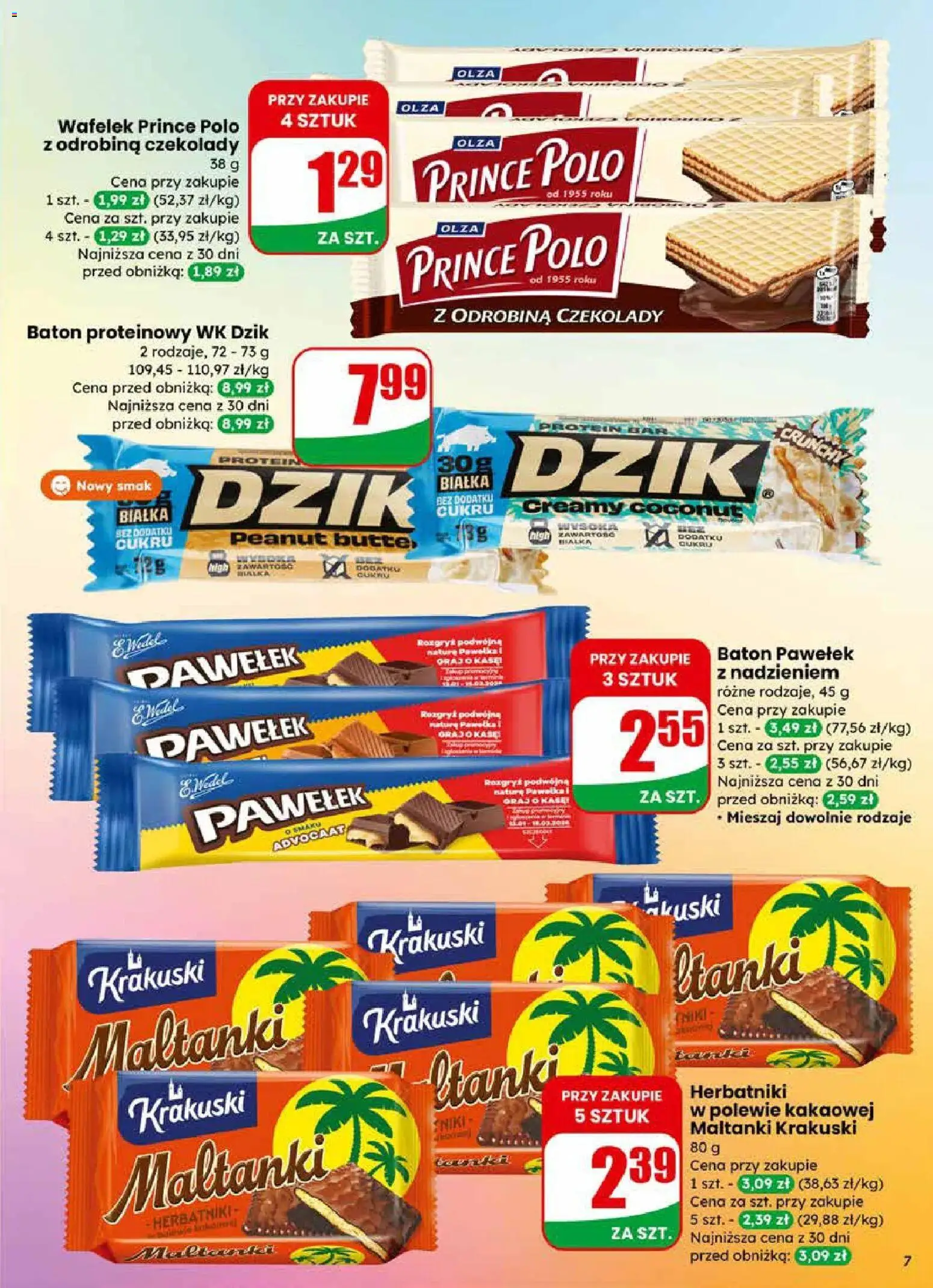 Dino Gazetka od 25.02.2026 | Strona: 7 | Produkty: Czekolady, Herbatniki, Baton