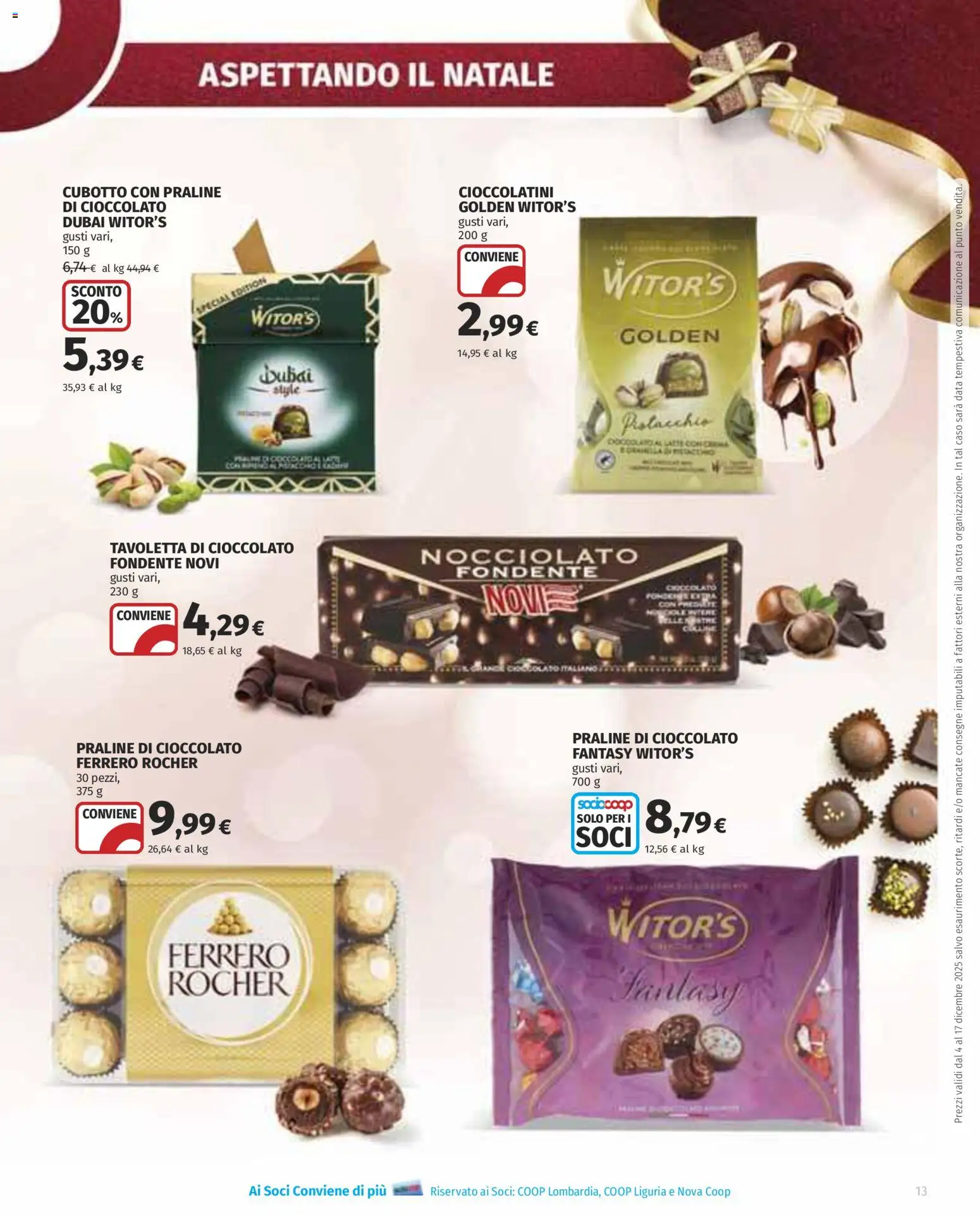 Volantino Ipercoop del 04.12.2025 | Pagina: 13 | Prodotti: Crema, Cioccolato, Data, Cioccolatini