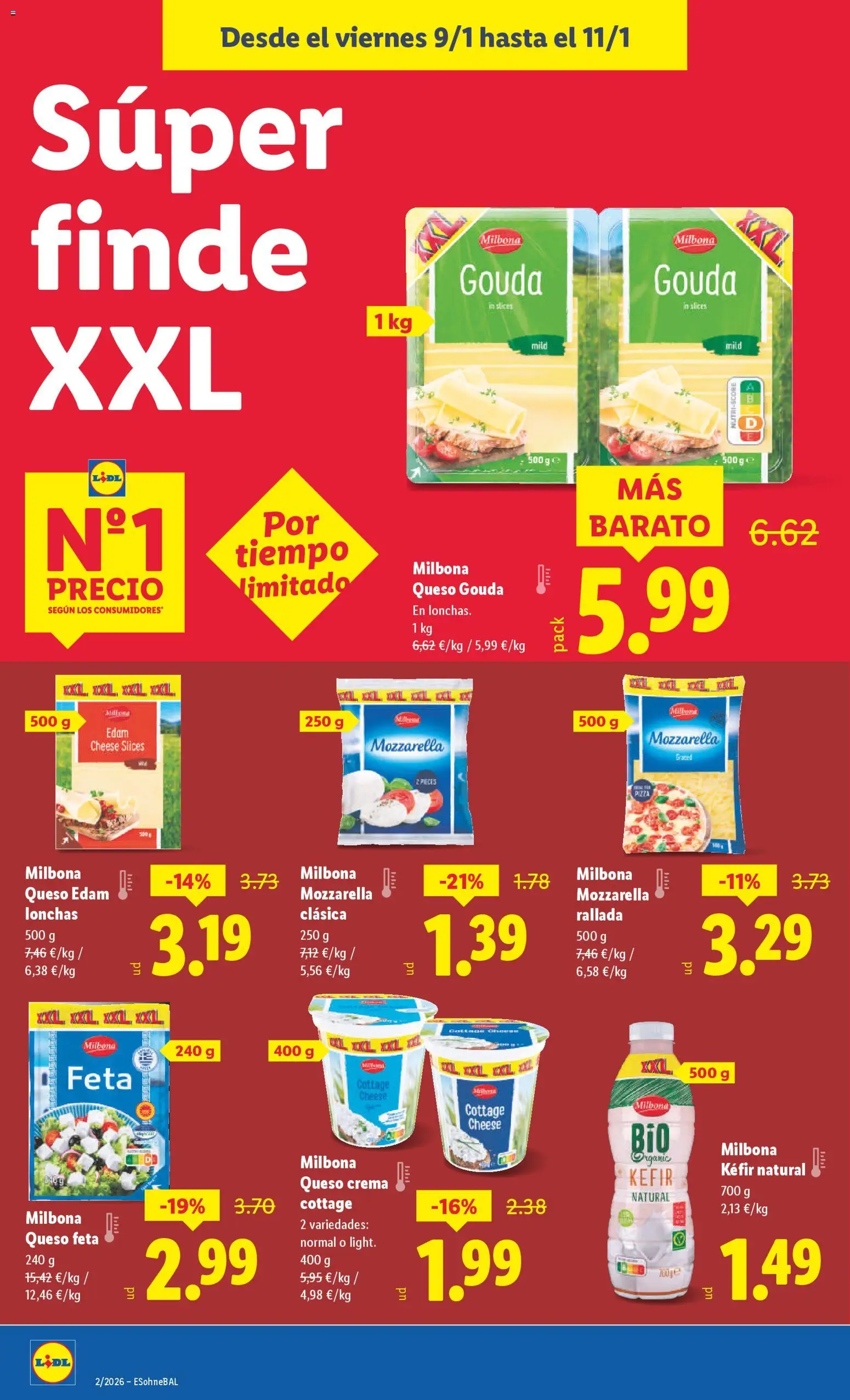 Lidl folleto │ válido desde el 05.01.2026 | Página: 28 | Productos: Queso, Pizza, Crema, Queso Gouda