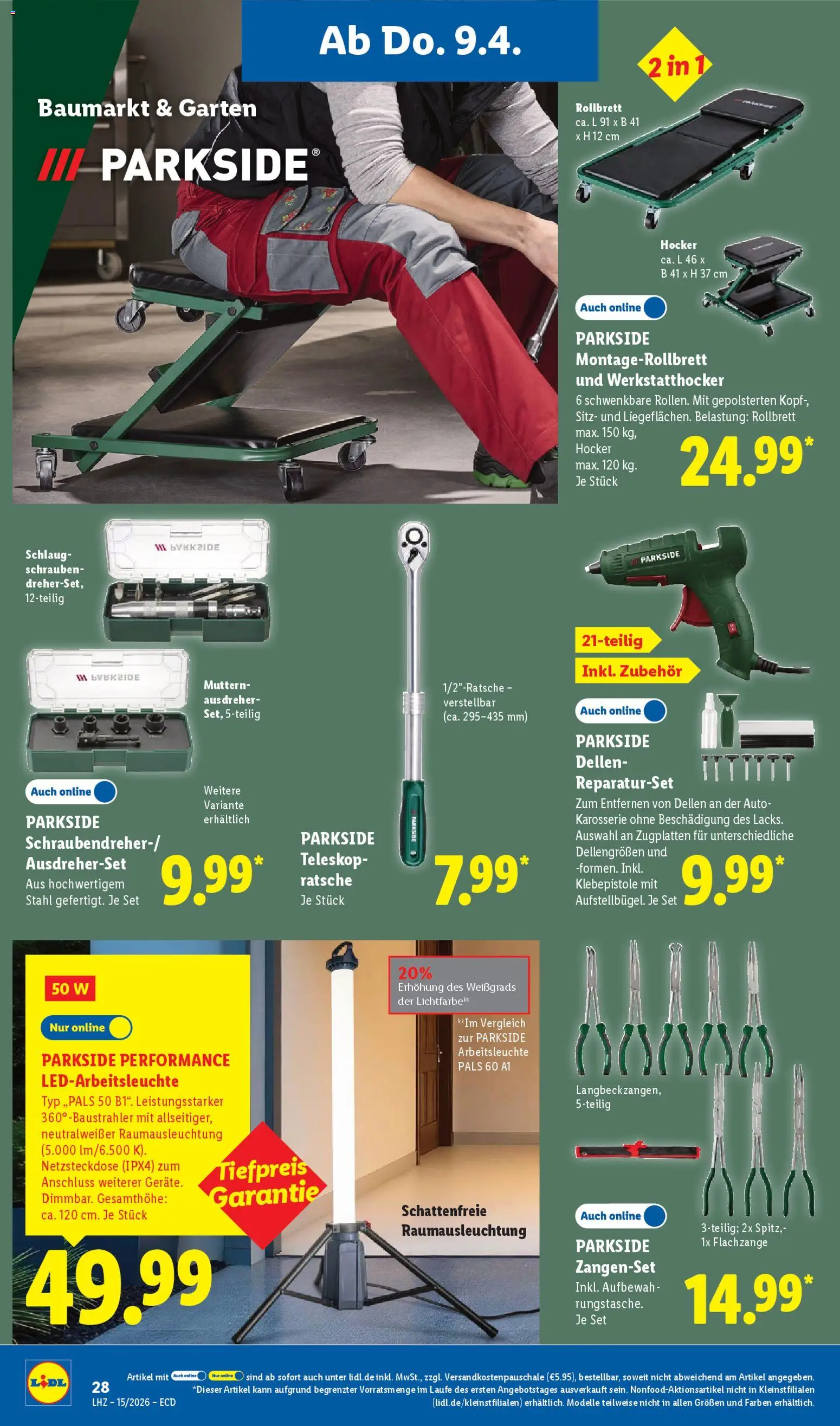 Lidl Německo leták od 07.04.2026 | Strana: 42 | Produkty: Parkside