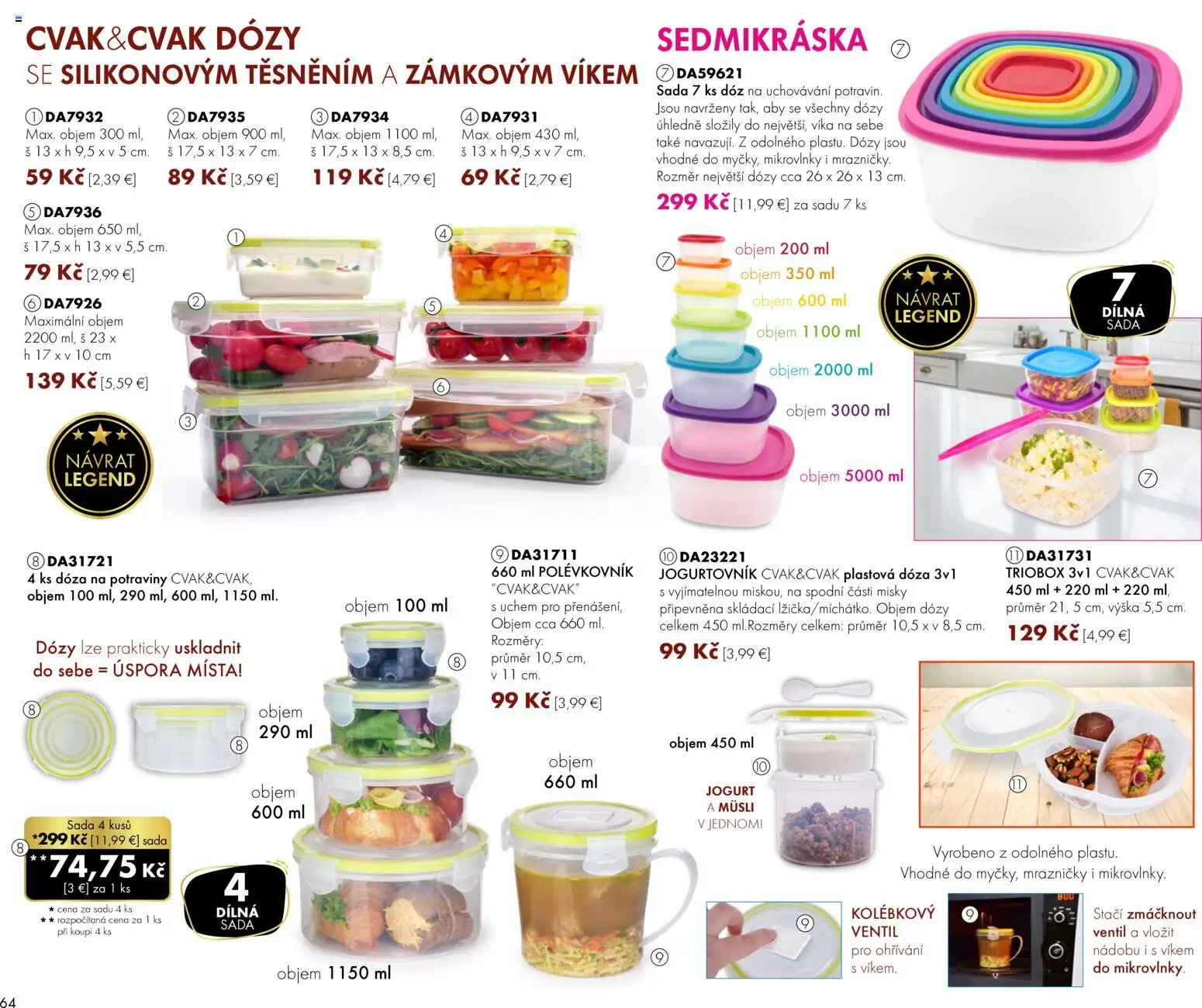 Nové Dedra akcie – leták je platný od 01.01.2026 | Strana: 64 | Produkty: Mrazničky, Ventil, Mikrovlnky