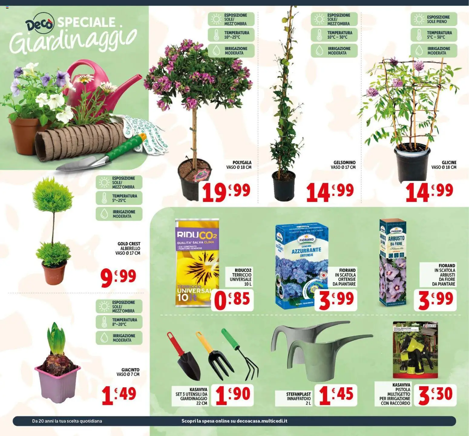 Volantino Decò del 17.03.2026 | Pagina: 22 | Prodotti: Concime, Terriccio, Scatola, Vaso
