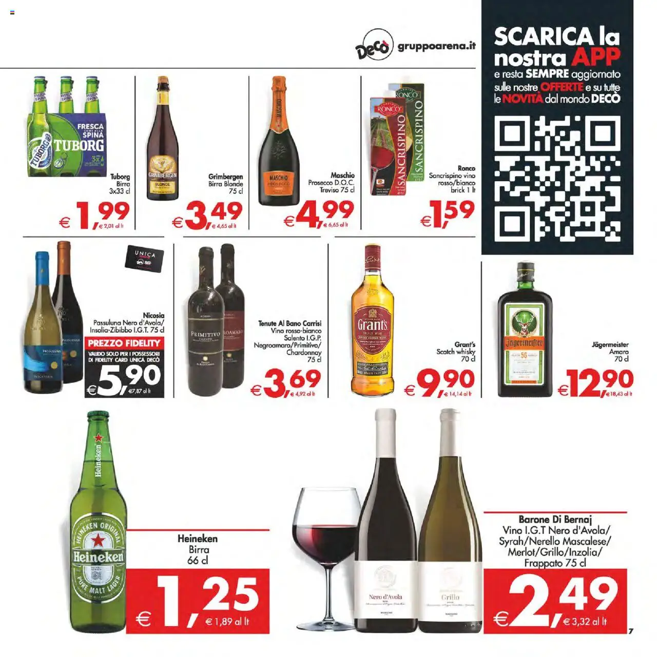 Volantino Decò del 14.10.2025 | Pagina: 7 | Prodotti: Birra, Whisky, Vino, Heineken