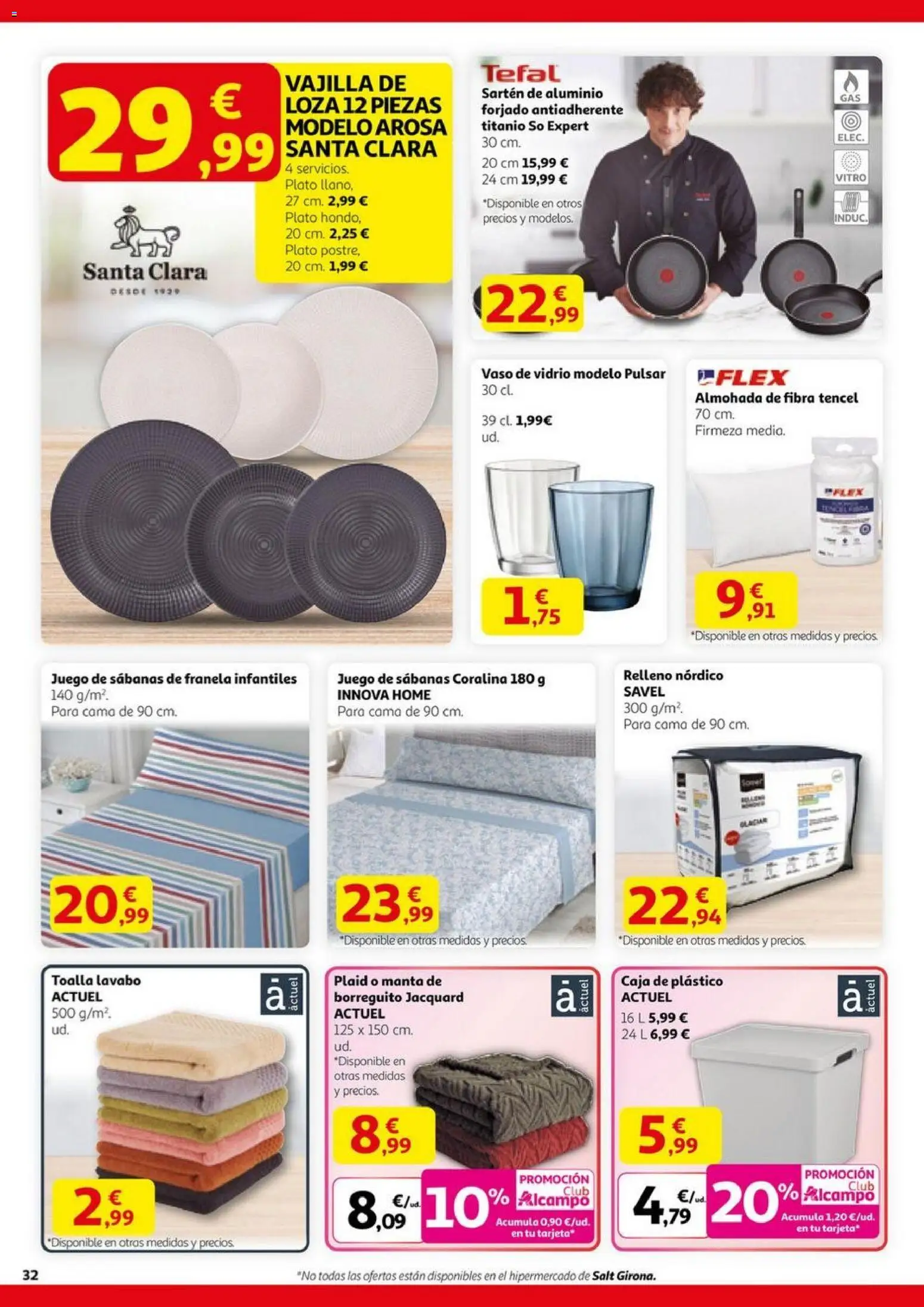 Alcampo - HP Nacional  │ válido desde el 23.10.2025 | Página: 32 | Productos: Juego de sábanas, Manta, Caja, Lavabo