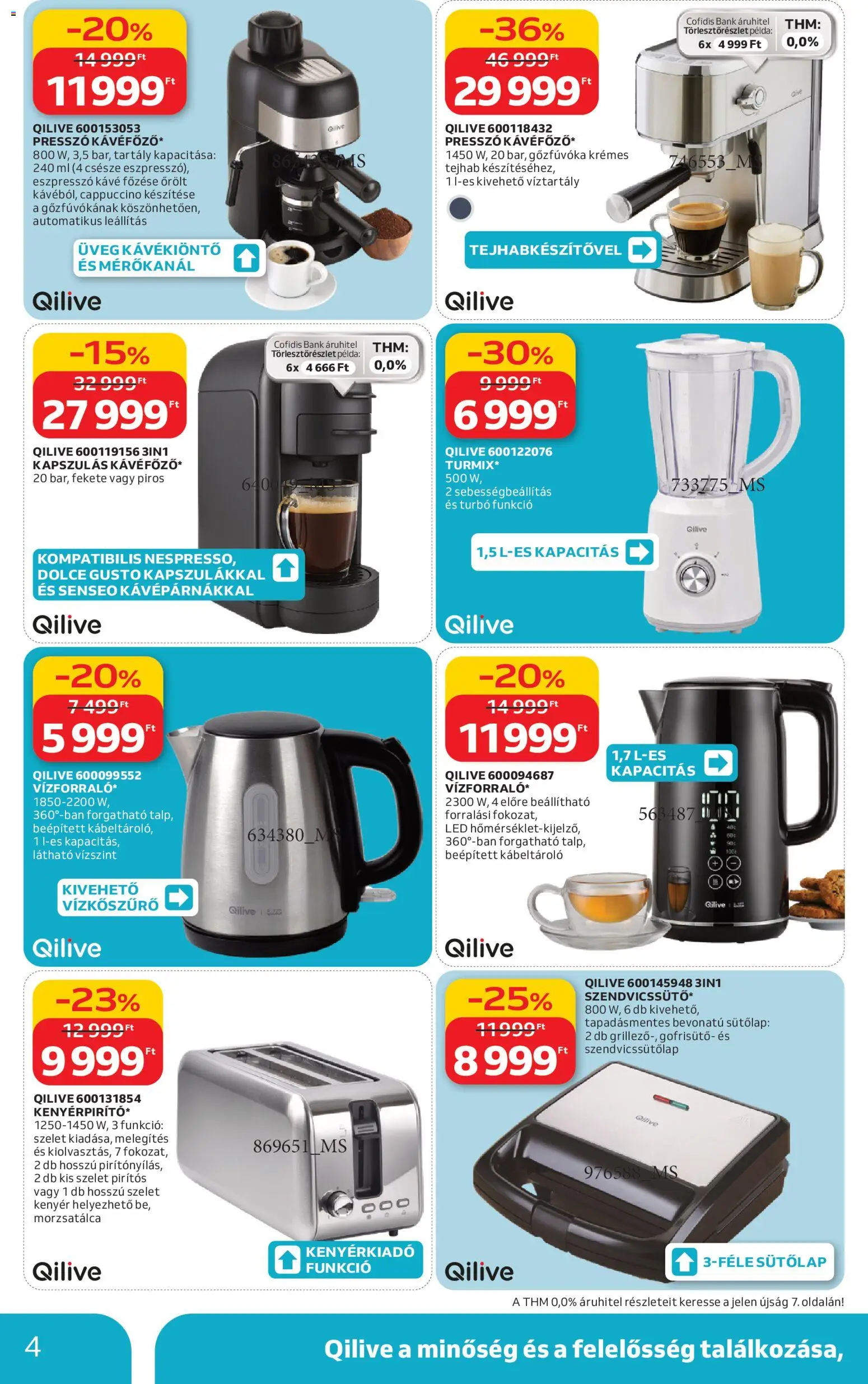 Auchan akciós ujság - amely érvényes a következő dátumtól: 05.02.2026 | Oldal: 4 | Termékek: Dolce Gusto, Cappuccino, Szendvicssütő, Kávé