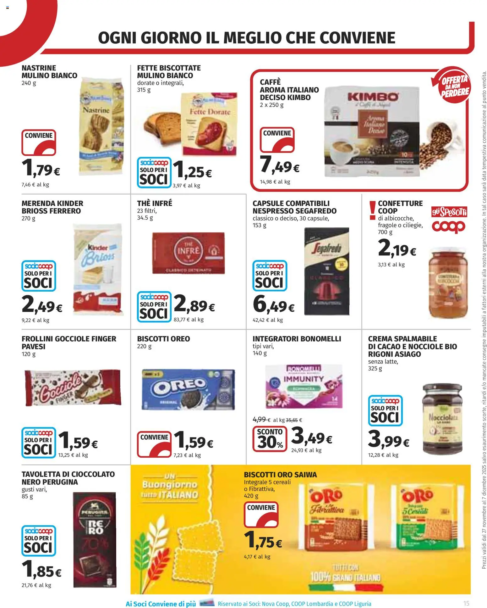 Volantino COOP del 27.11.2025 | Pagina: 15 | Prodotti: Crema, Caffè, Data, The