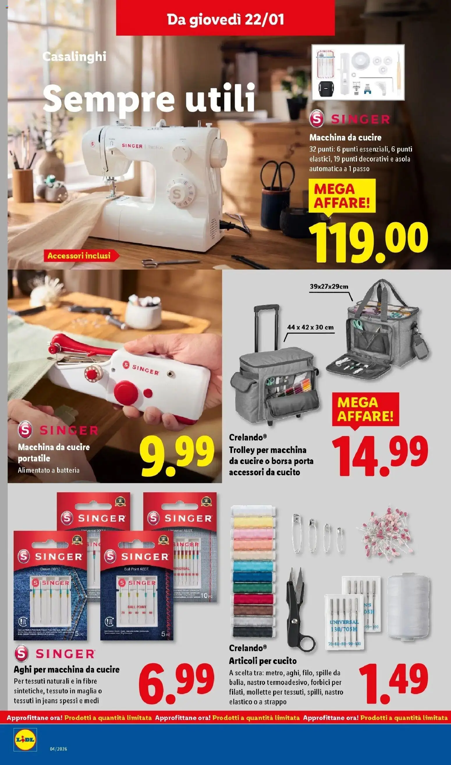 Volantino Lidl del 15.01.2026 | Pagina: 40 | Prodotti: Jeans, Borsa, Trolley, Batteria