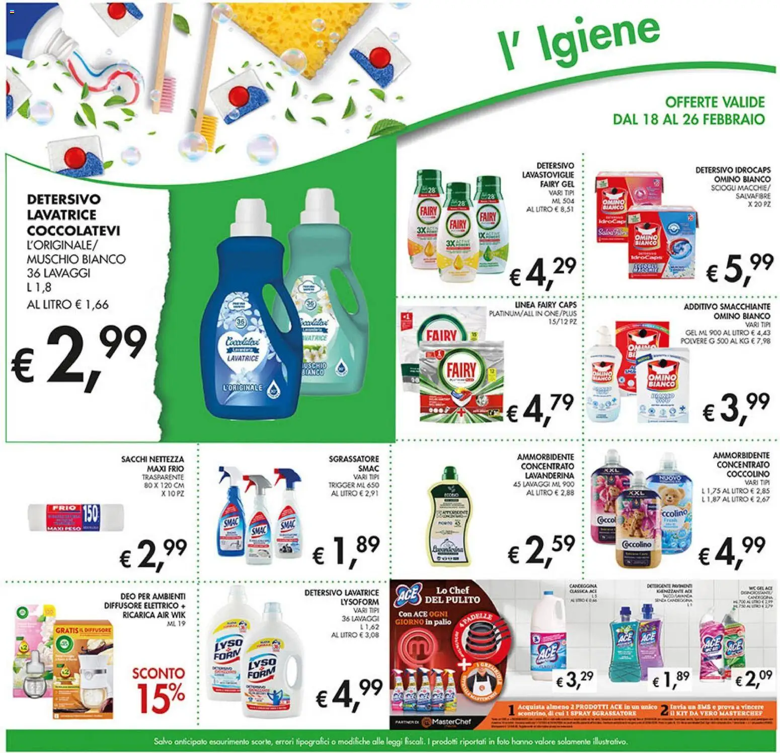 Volantino Coal del 18.02.2026 | Pagina: 23 | Prodotti: Ammorbidente, Candeggina, Sgrassatore, Lavatrice