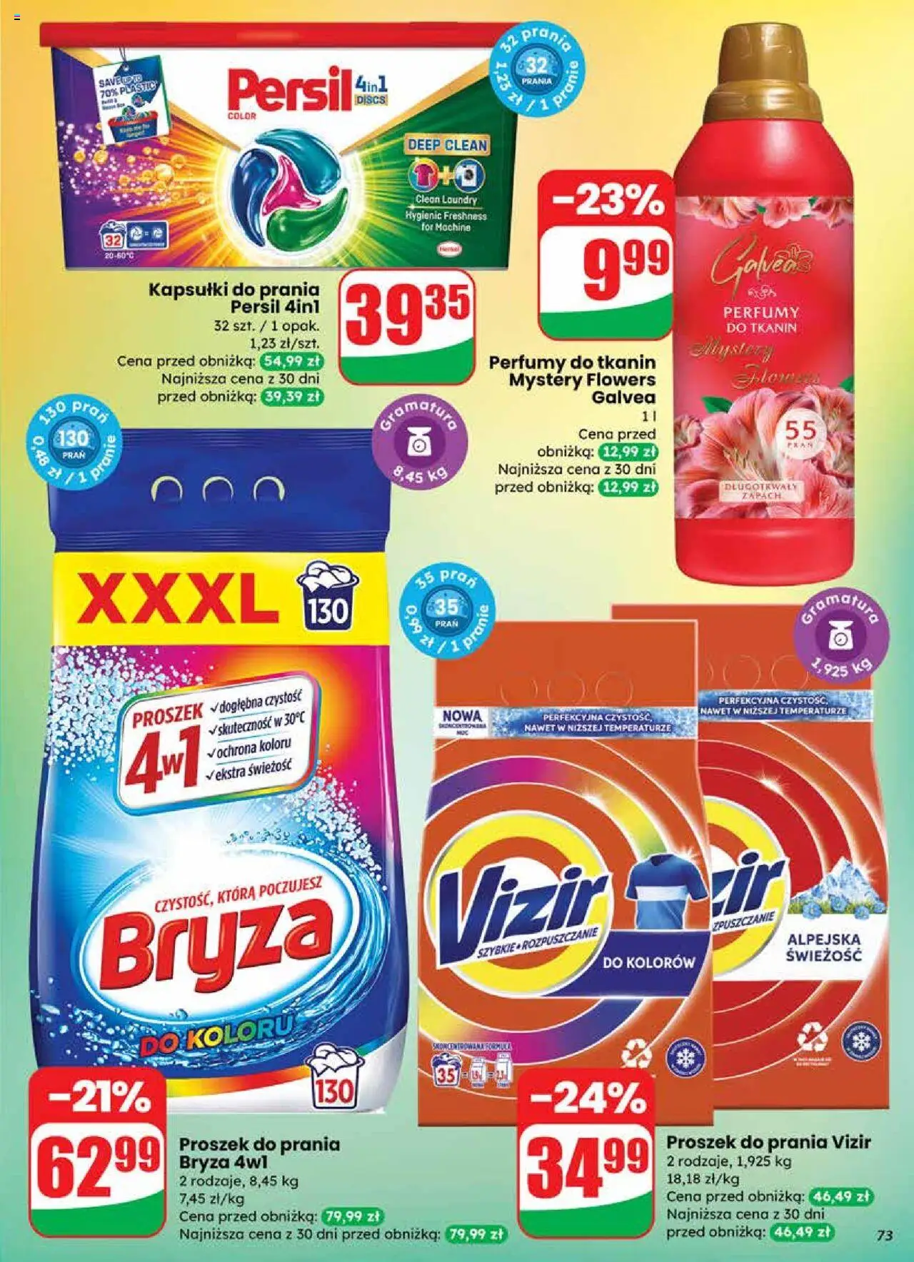 Dino Gazetka od 24.09.2025 | Strona: 73 | Produkty: Persil, Proszek do prania Vizir, Proszek do prania, Detergent