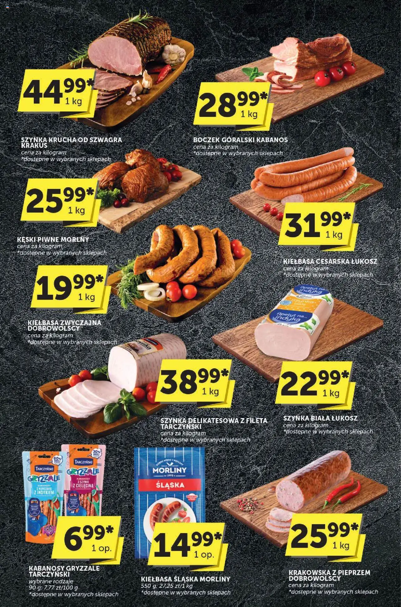Groszek Gazetka - Katalog od 21.08.2025 | Strona: 7 | Produkty: Kabanosy, Szynka, Kiełbasa śląska, Boczek