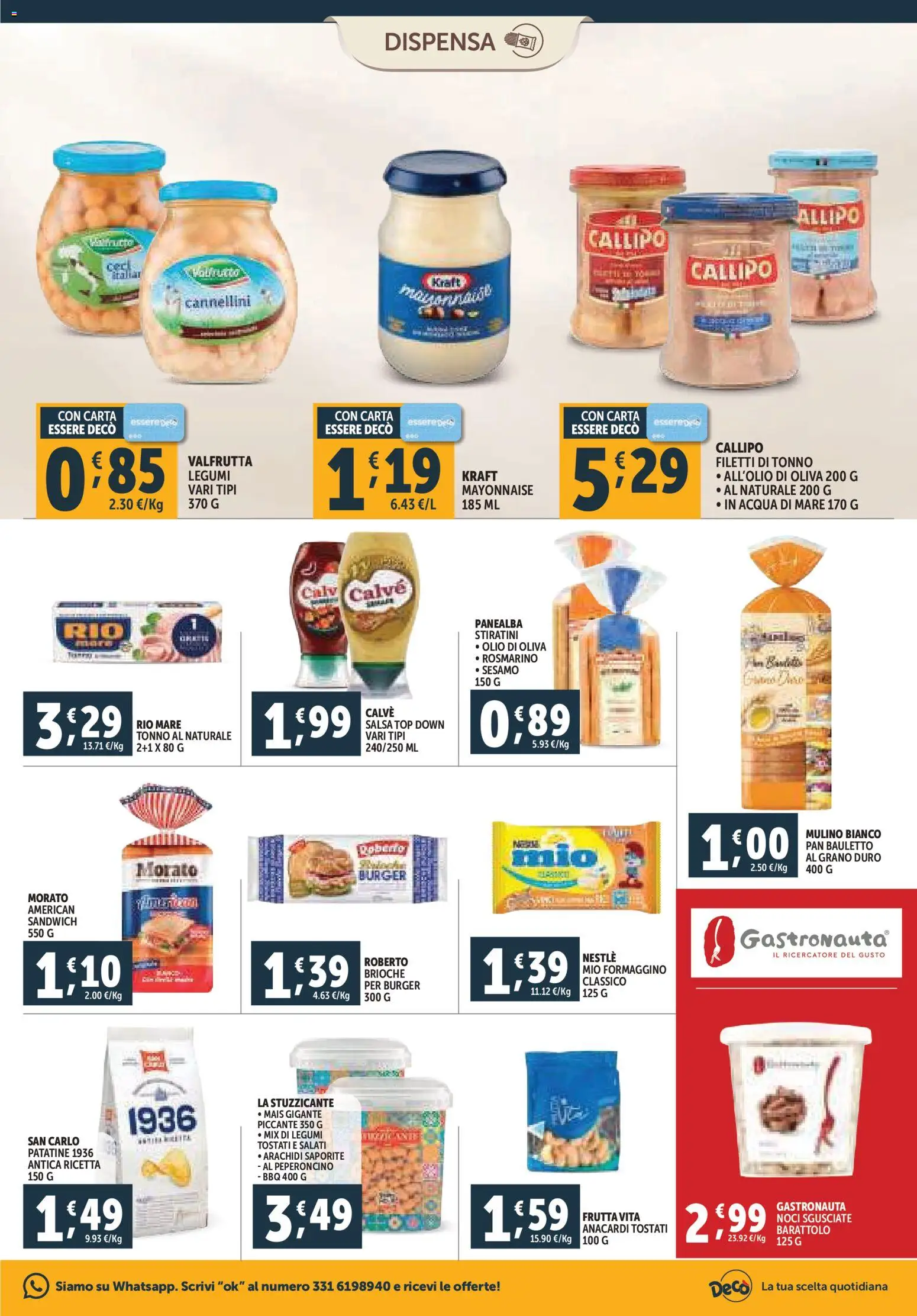 Volantino Decò del 07.11.2025 | Pagina: 15 | Prodotti: Acqua, Salsa, Noci, Peperoncino