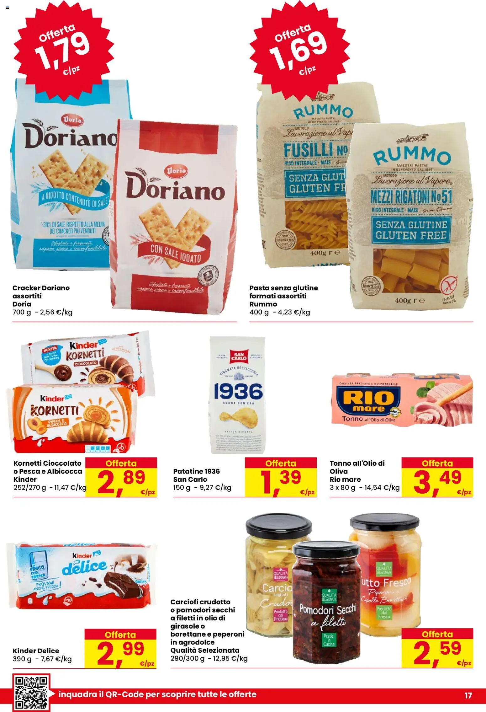 Volantino Despar del 30.10.2025 | Pagina: 17 | Prodotti: Pasta senza glutine, Peperoni, Pomodori, Carciofi