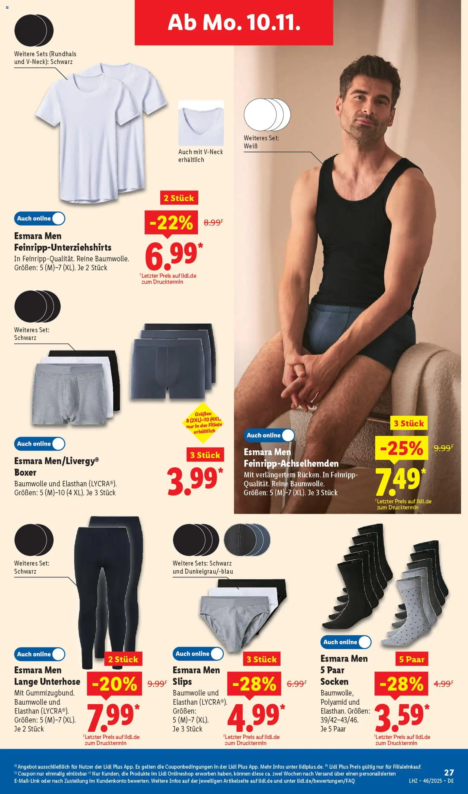 Lidl Prospekt Zossen – gültig ab 10.11.2025 | Seite: 41 | Produkte: Socken, Boxer