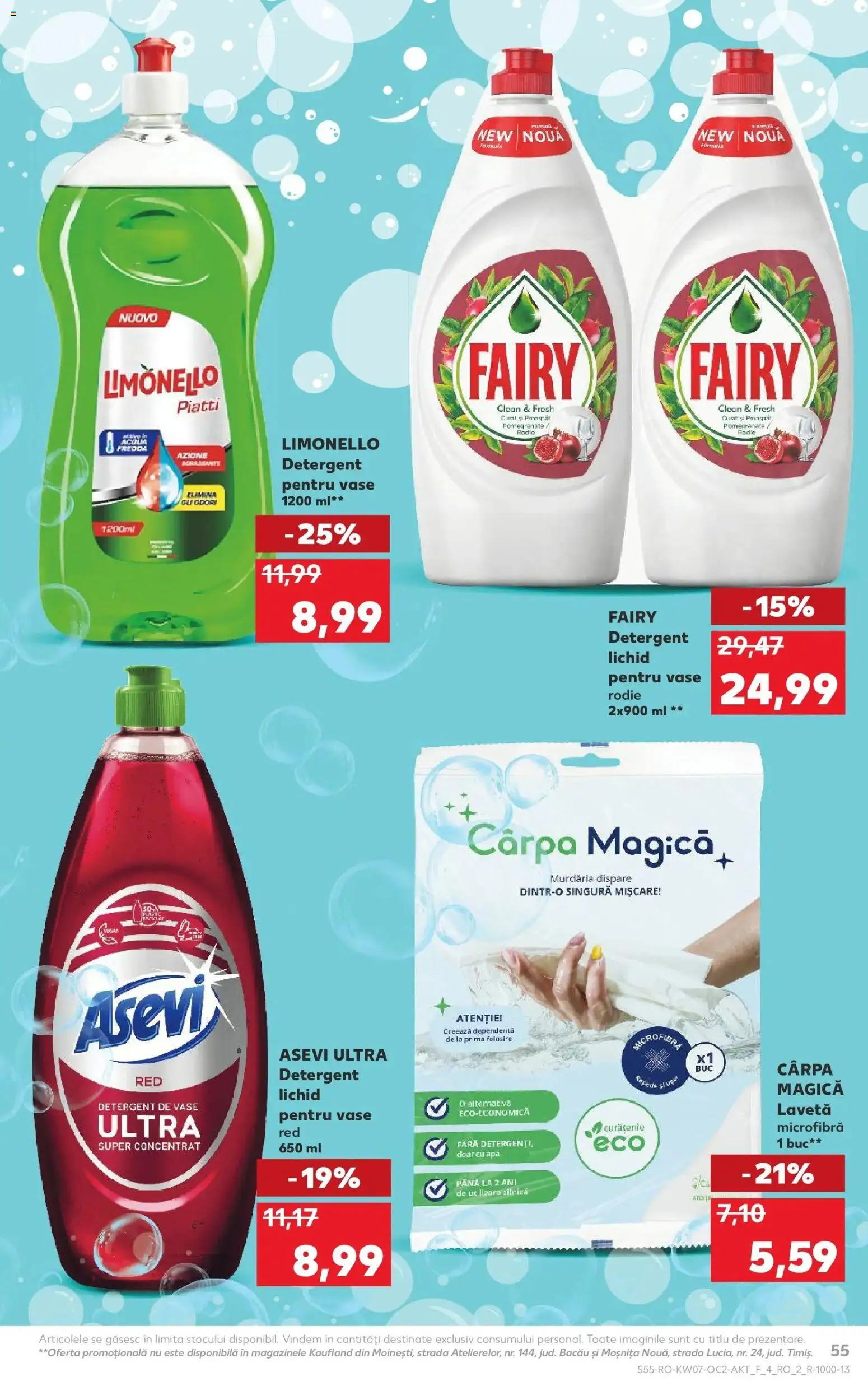 Noul catalog Kaufland – valabil de la 11.02.2026 | Pagină: 55 | Produse: Pomelo, Detergent de vase, Detergent, Apă