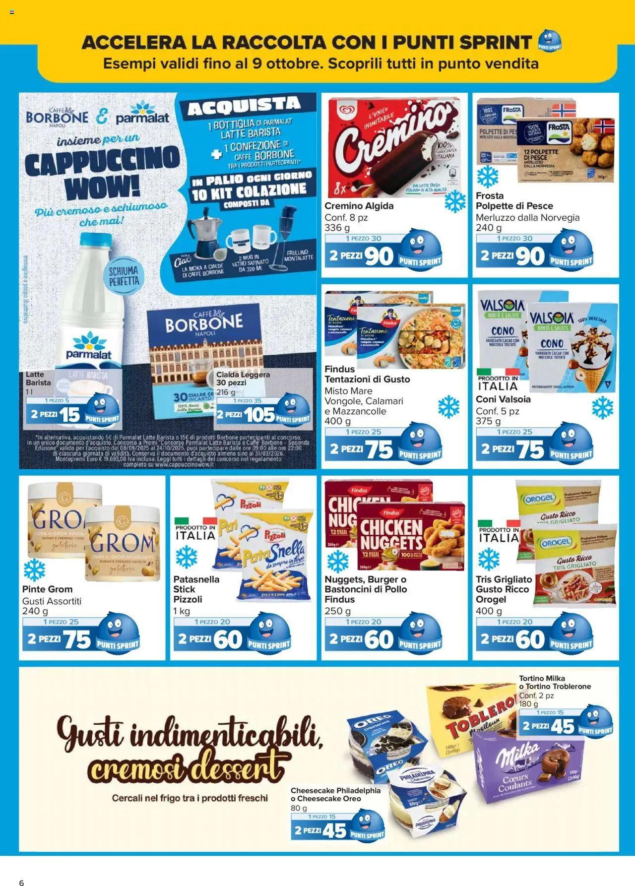 Volantino Carrefour del 15.09.2025 | Pagina: 6 | Prodotti: Patatine, Panna, Nuggets, Nocciole