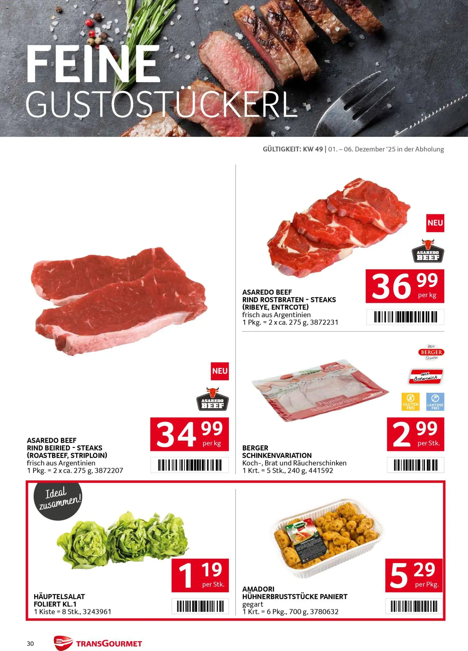 Transgourmet Flugblatt gültig ab 01.12.2025 | Seite: 30