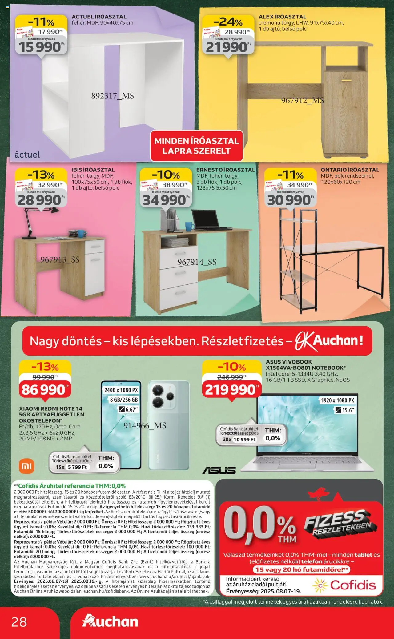 Auchan akciós ujság - amely érvényes a következő dátumtól: 07.08.2025 | Oldal: 28 | Termékek: Szőlő, Telefon, Tablet, Xiaomi