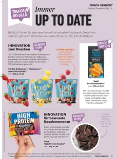 Billa  Frisch Gekocht ab 01.12.2025 gültig | Seite: 15 | Produkte: Erdbeeren, Zucker, Schokolade, Ananas