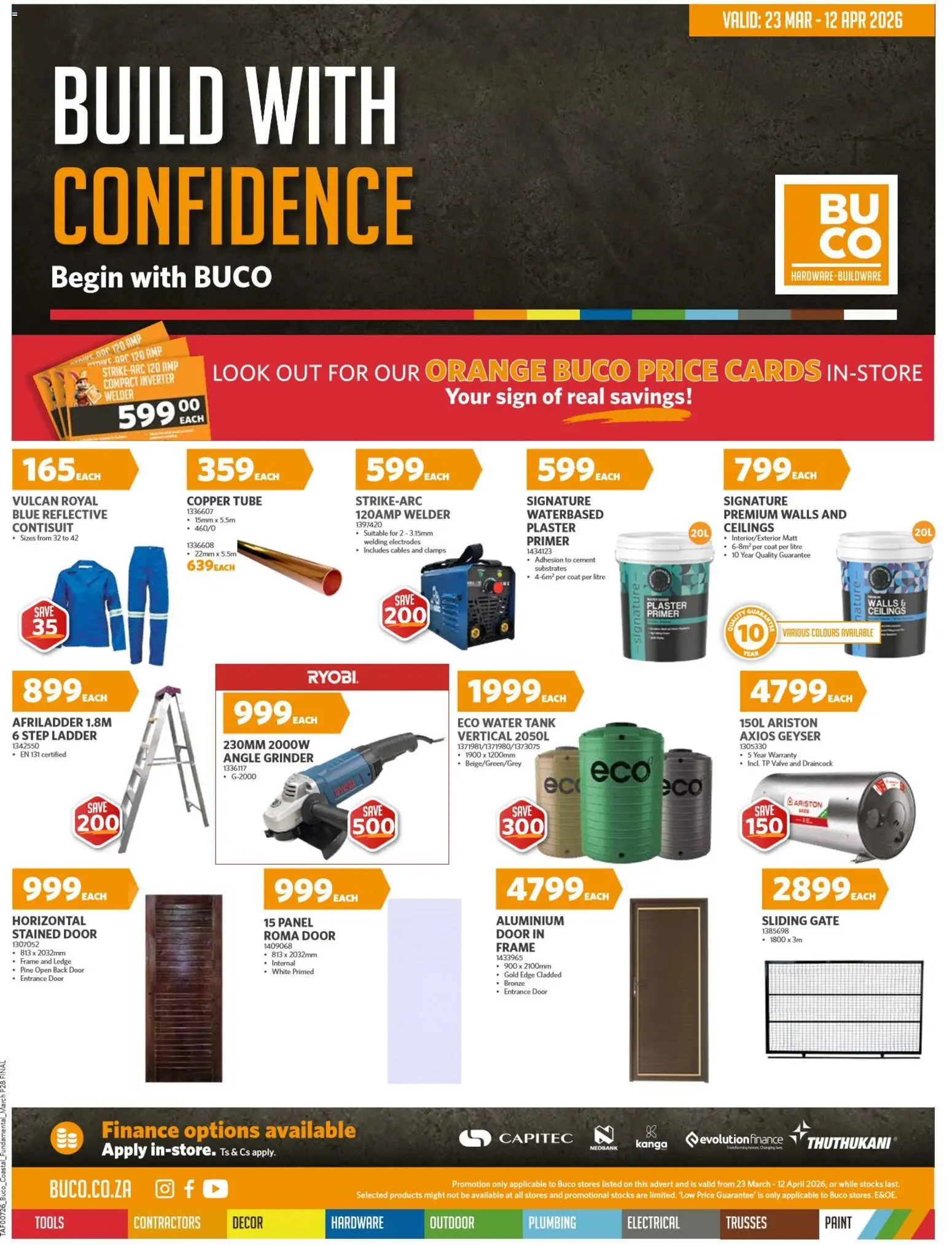 New BUCO catalogue – valid from 23.03.2026 | Page: 7 | Products: Primer, Coat, Frame, Gate