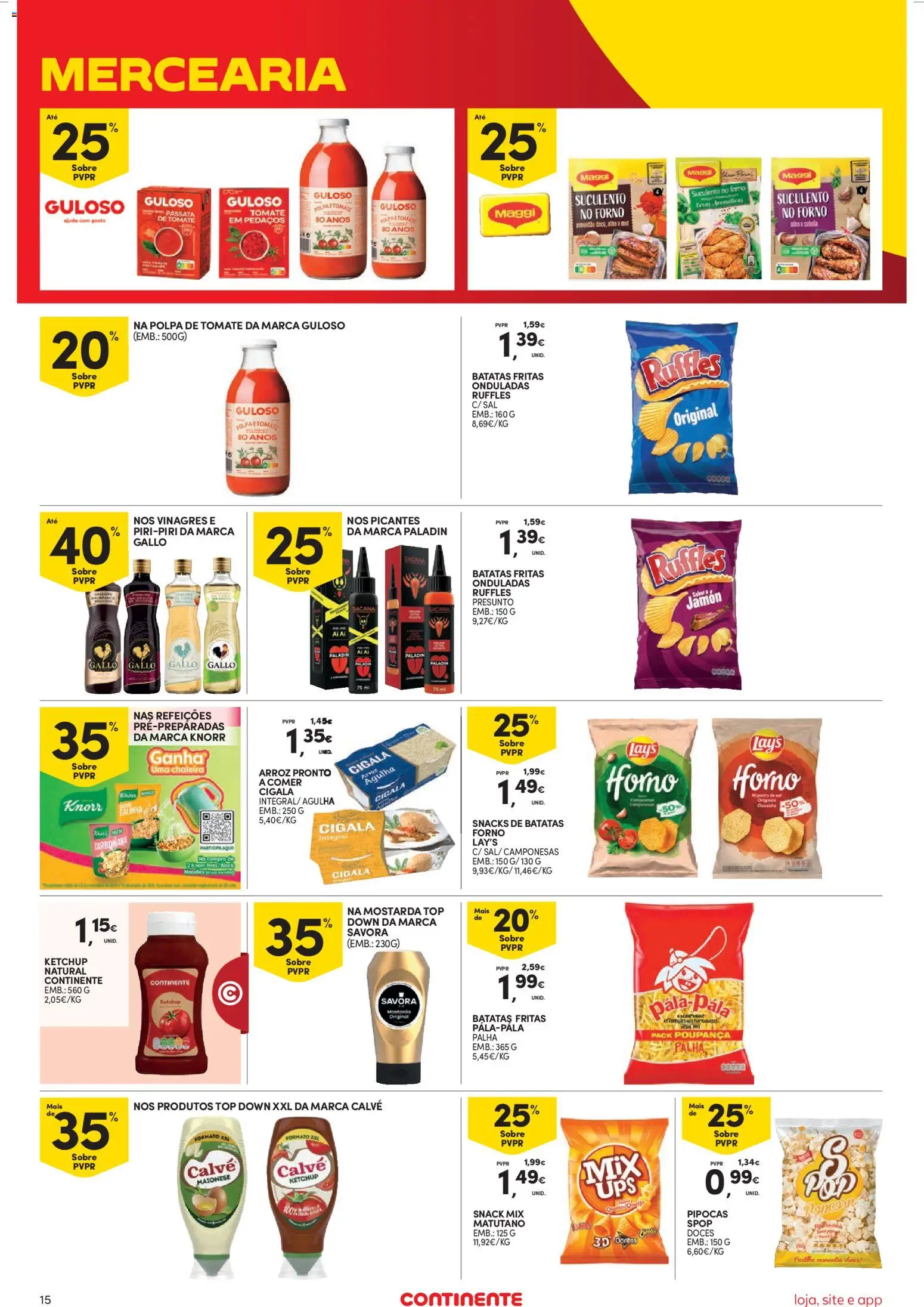 Continente Semanal Continente Bom Dia │ válido de 11.11.2025 | Página: 15 | Produtos: Top, Chaleira, Arroz, Tomate