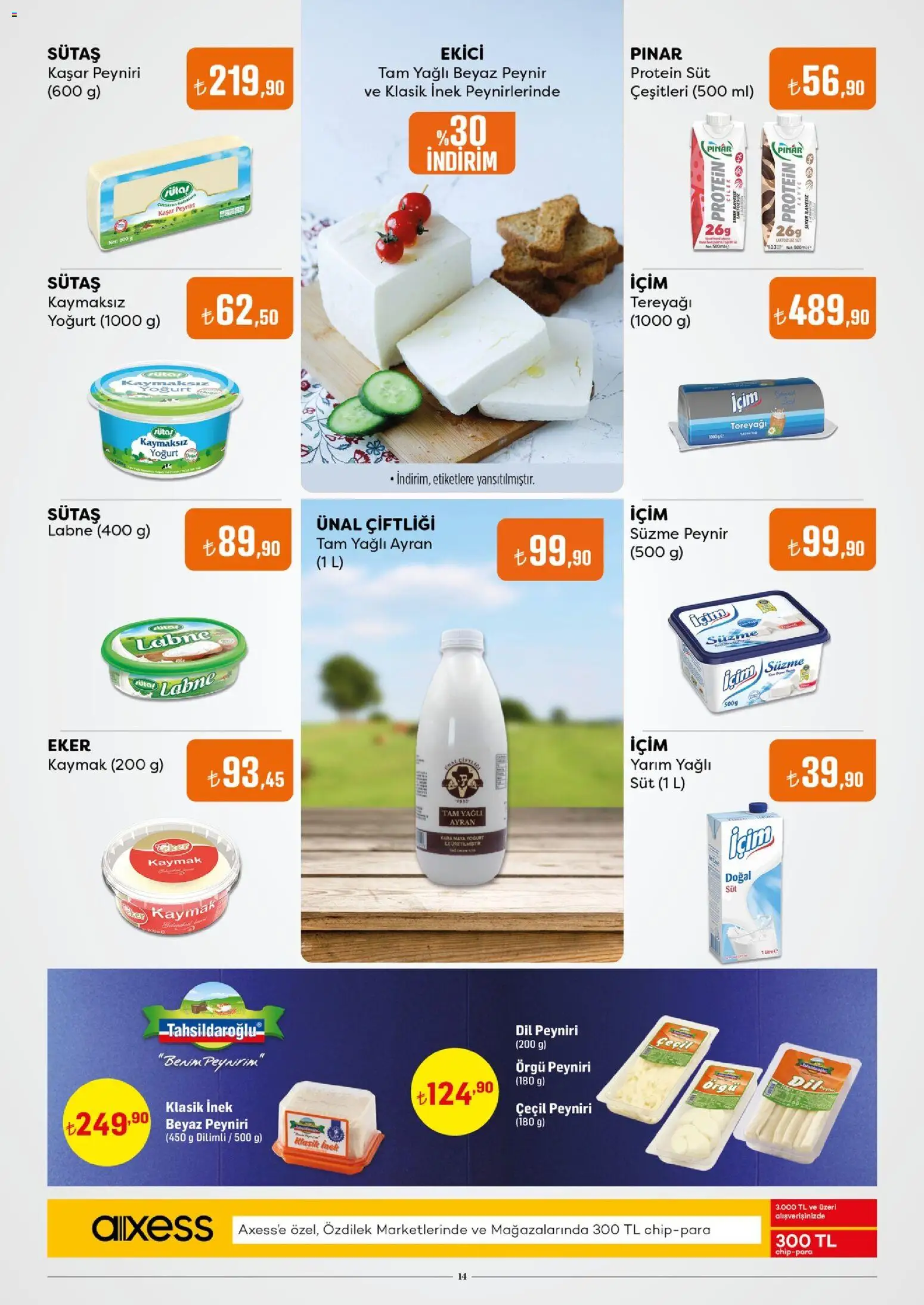 Özdilek Katalog - 03.12.2025 tarihinden itibaren geçerlidir | Sayfa: 14 | Ürünler: Süt, Peynir, Yoğurt, Süzme peynir