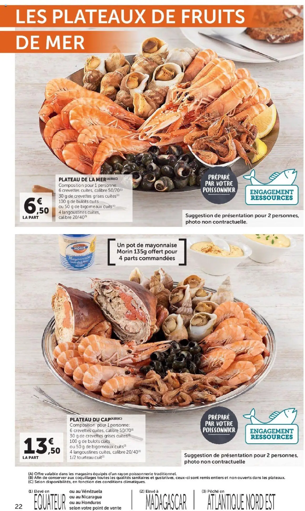 {H1} | Page: 22 | Produits: Pêche, Plateau, Poissonnerie, Crevettes