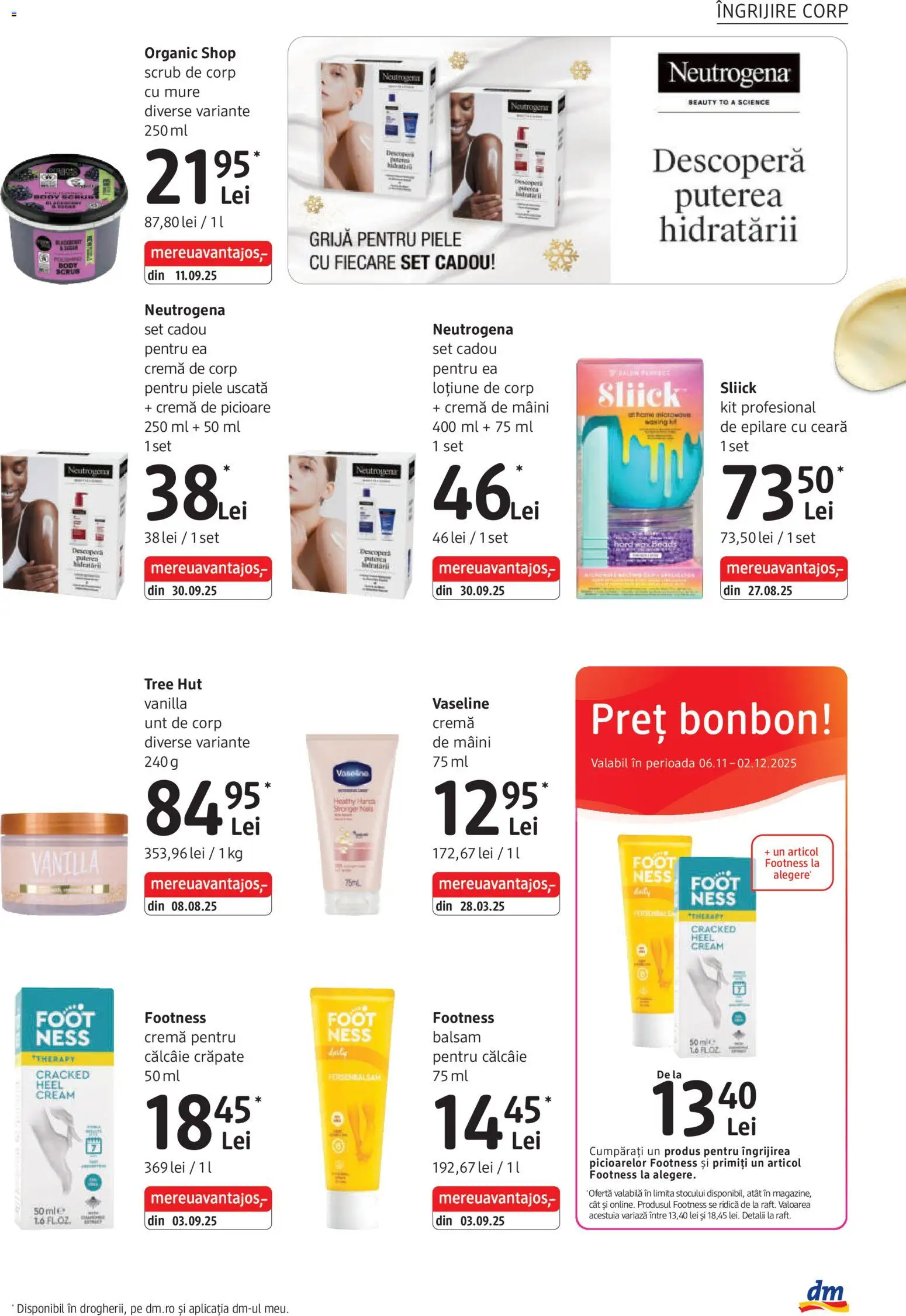 Noul catalog DM drogeriemarkt – valabil de la 06.11.2025 | Pagină: 19 | Produse: Scrub, Unt, Cremă de corp, Cremă de mâini