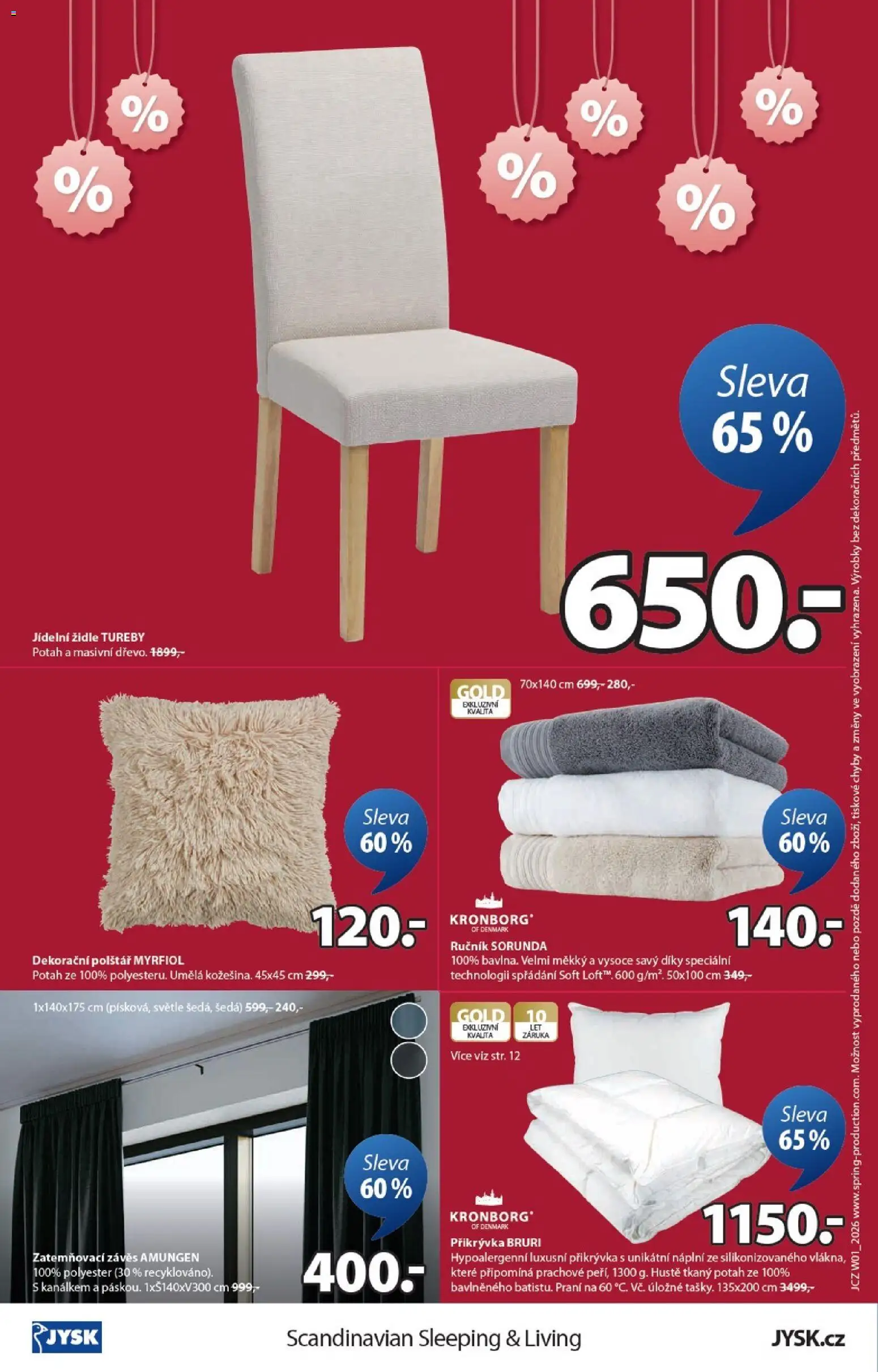 JYSK leták od 25.12.2025 | Strana: 16 | Produkty: Ručník, Závěs, Přikrývka, Židle