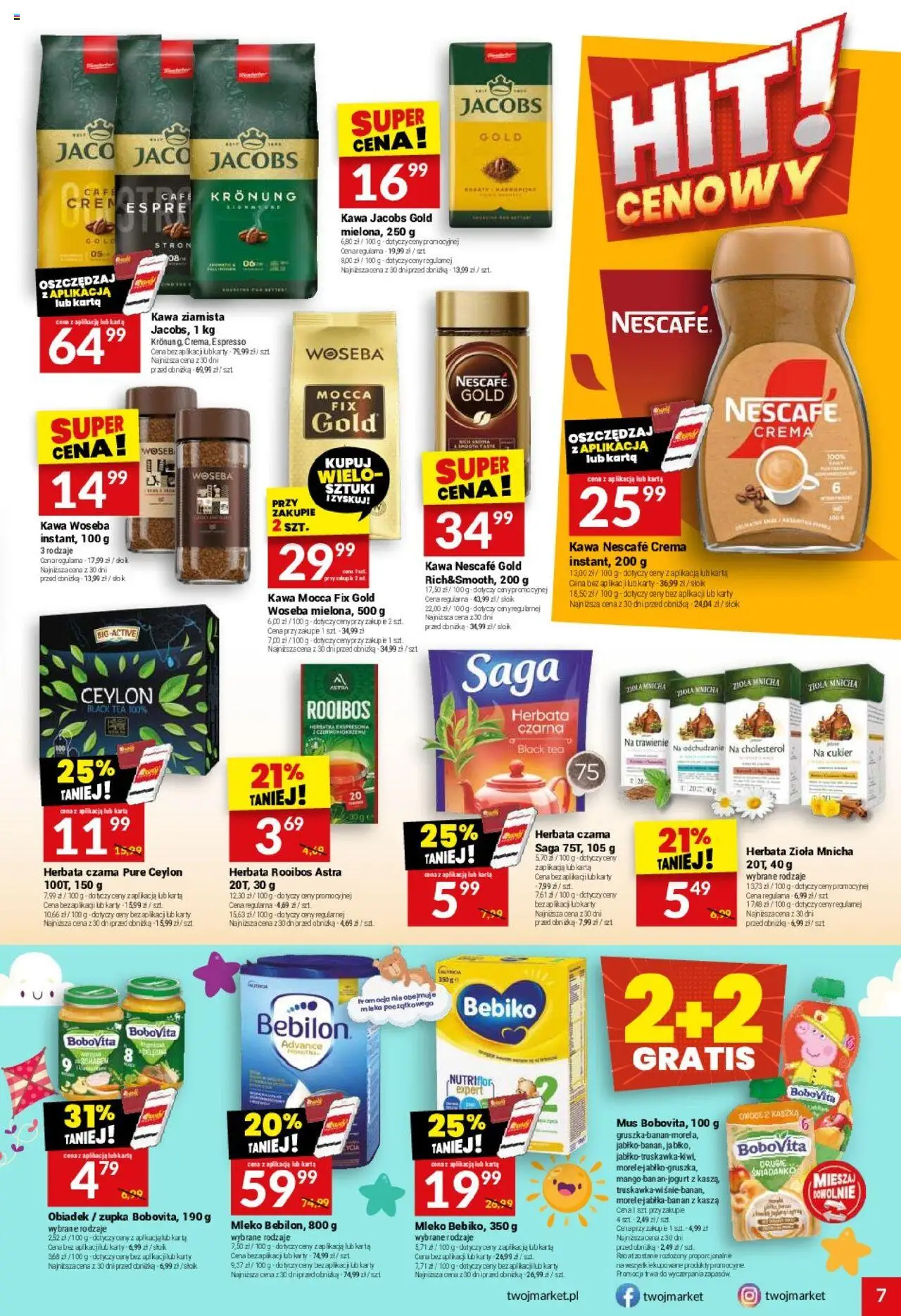 Twój Market Gazetka od 03.09.2025 | Strona: 7 | Produkty: Kasza, Kawa jacobs, Kawa ziarnista, Mleko
