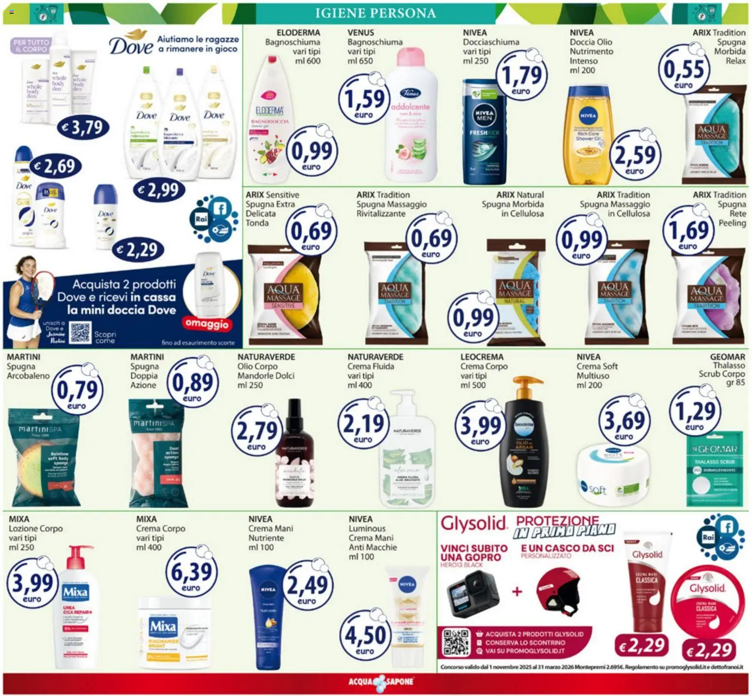 Volantino Acqua e Sapone del 01.12.2025 | Pagina: 6 | Prodotti: Crema, Olio, Gioco, Doccia