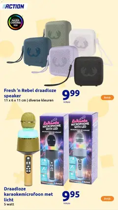 Action -  Presents week 44  - Voorbeeld van een folder van Action, geldig van 29.10.2025 | Pagina: 156 | Producten: Speaker, Bluetooth