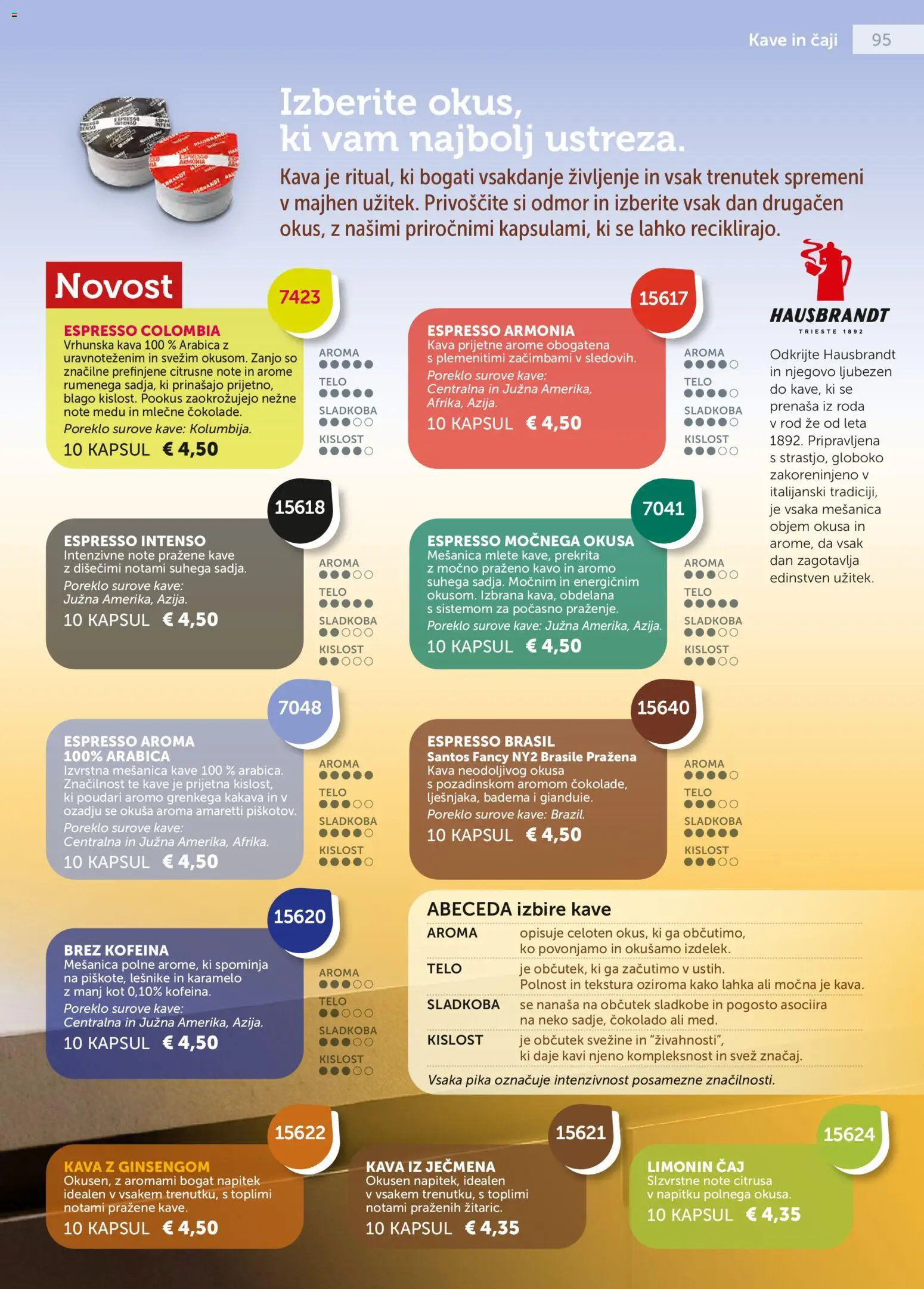 Novi Bofrost katalog ponudbe – veljaven od 04.03.2026 | Stran: 95 | Izdelki: Kava, Caj
