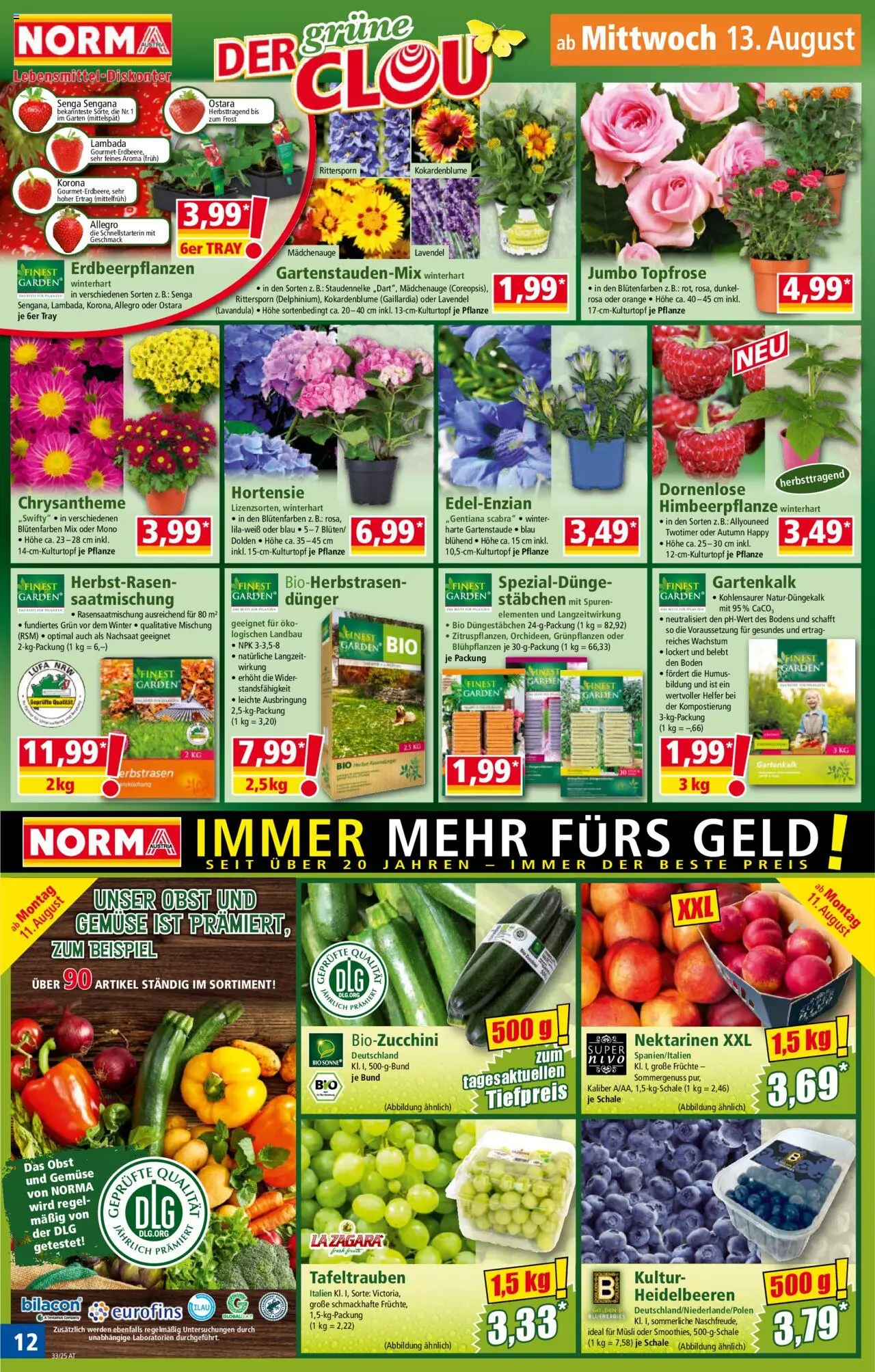 Norma Flugblatt gültig ab 11.08.2025 | Seite: 12 | Produkte: Gemüse, Obst