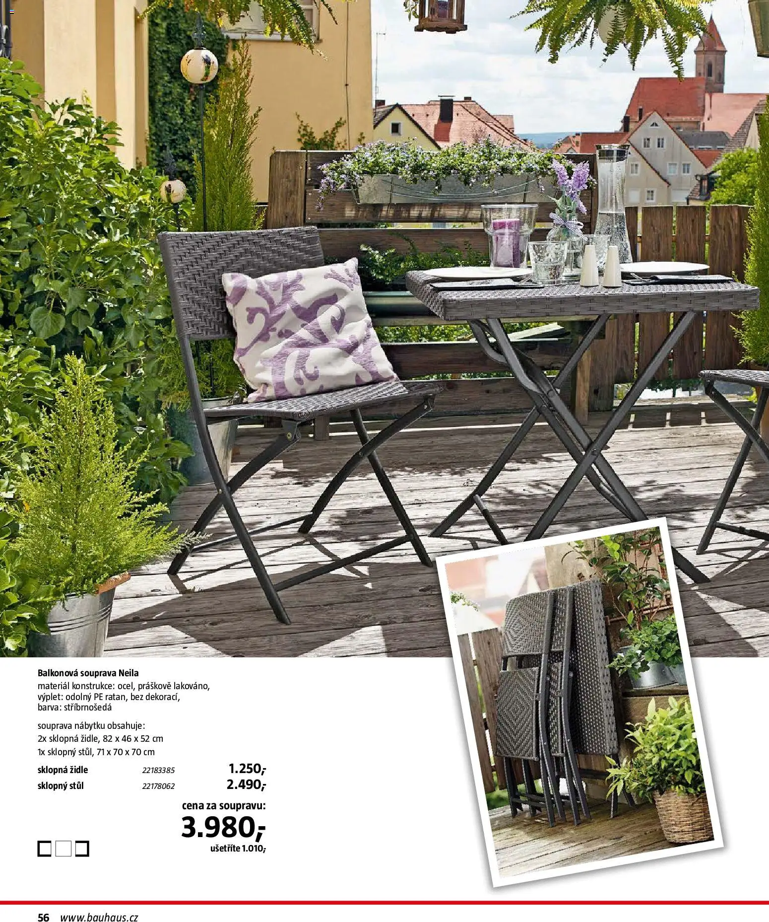 Bauhaus katalog Záhradní nábytek od 08.04.2026 | Strana: 56 | Produkty: Stůl, Židle