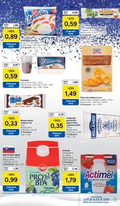 Nové Tesco akcie – leták je platný od 17.09.2025 | Strana: 5 | Produkty: Syr, Mozzarella, Zmrzlina, Actimel