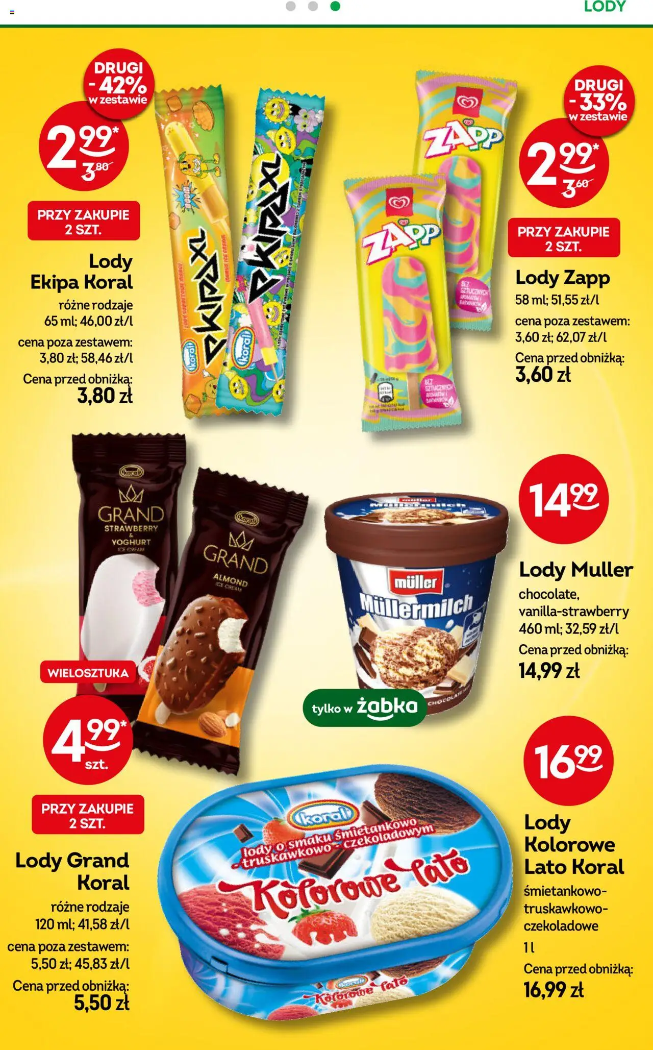 Żabka Gazetka od 18.06.2025 | Strona: 43 | Produkty: Lody