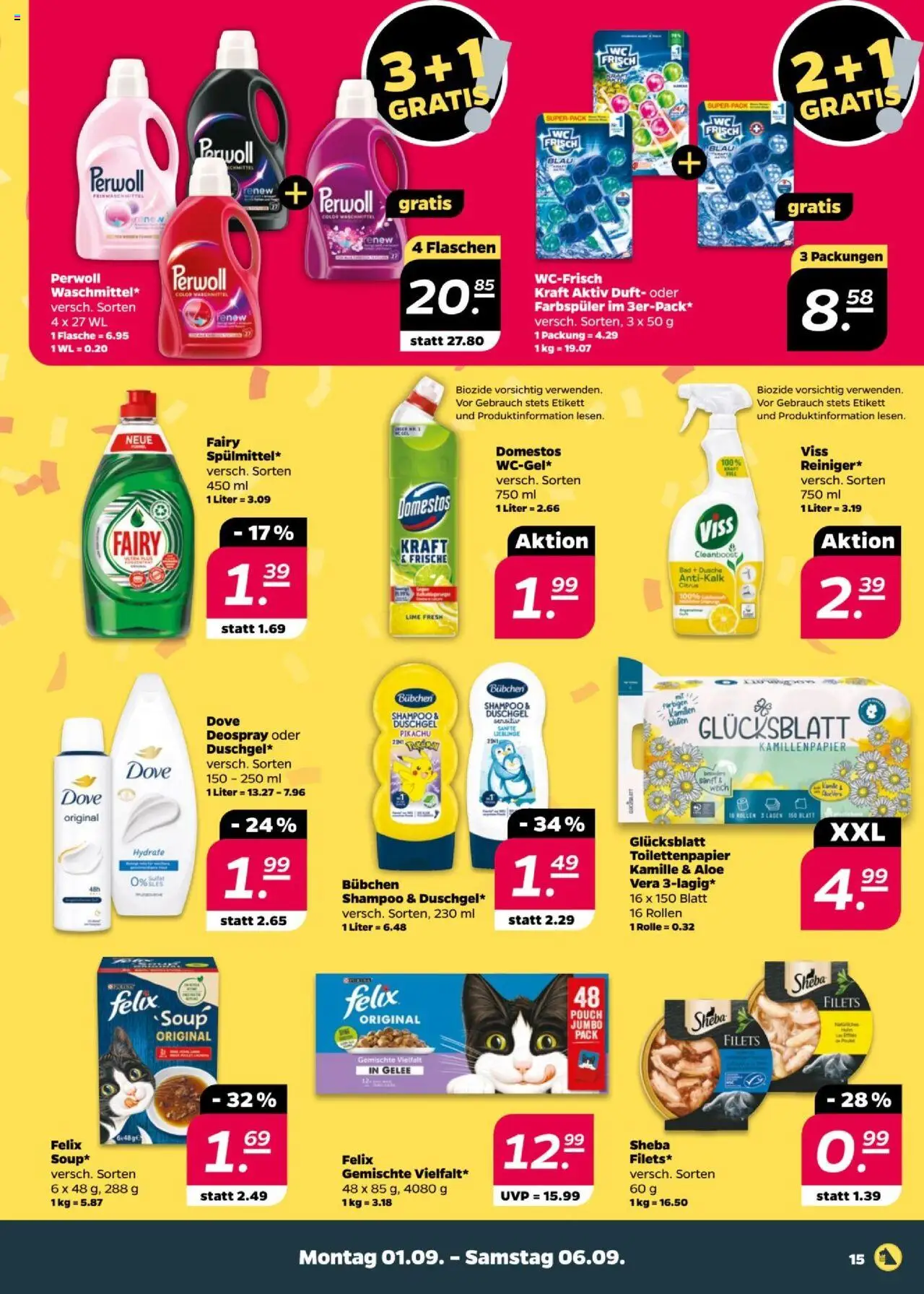 Netto Prospekt 	 - gültig ab dem 01.09.2025 | Seite: 15 | Produkte: Sheba, Bad, Shampoo, Toilettenpapier